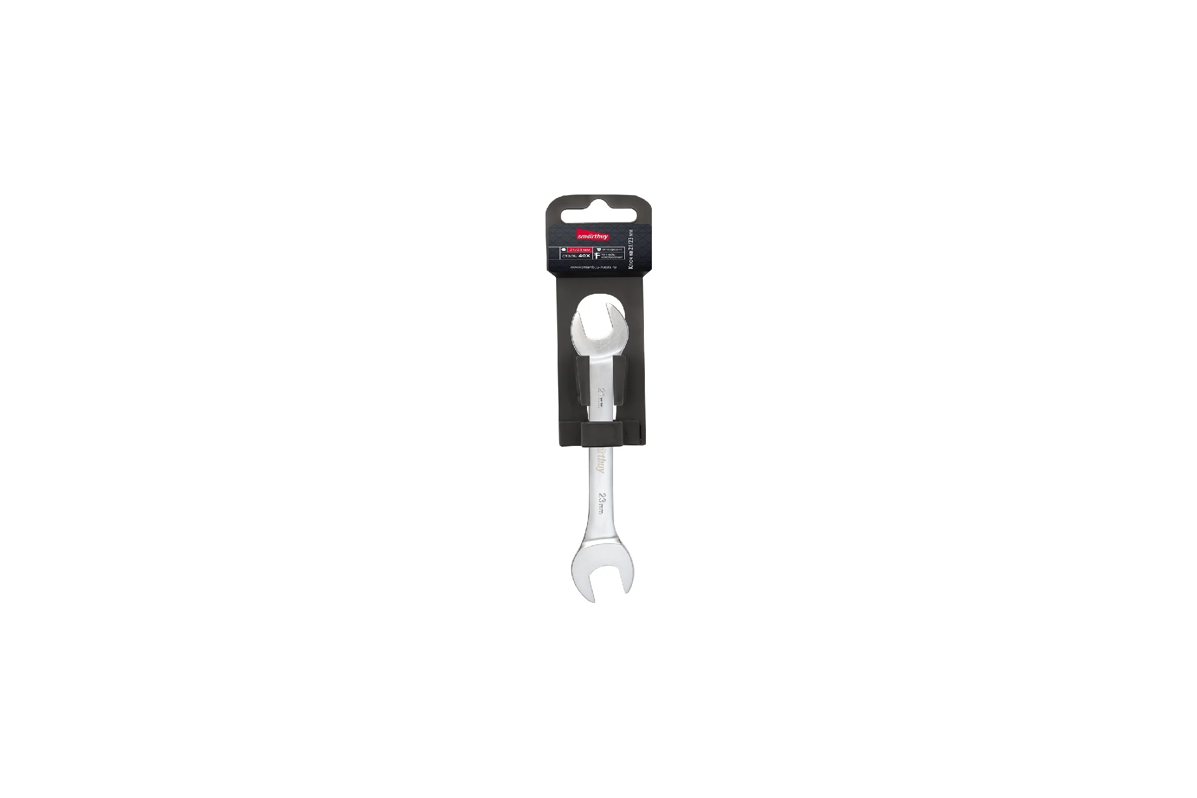 Рожковый ключ Smartbuy 21 мм, 23 мм, хромированный, 40x, tools SBT-UWS-21-23p1