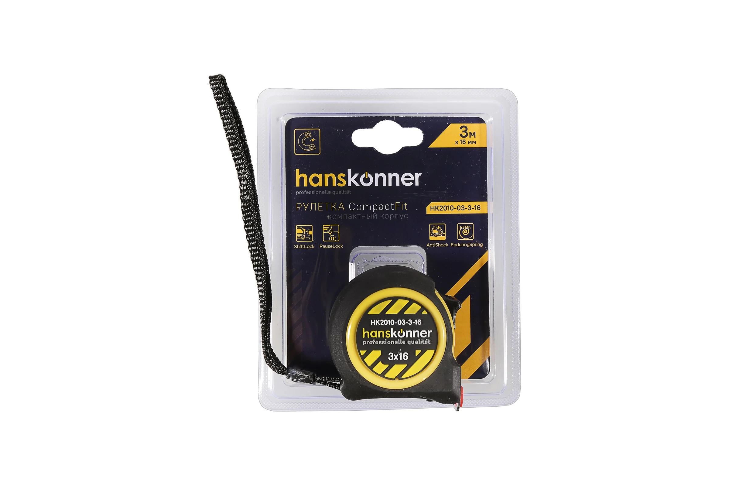Рулетка Hanskonner 3x16 HK2010-03-3-16