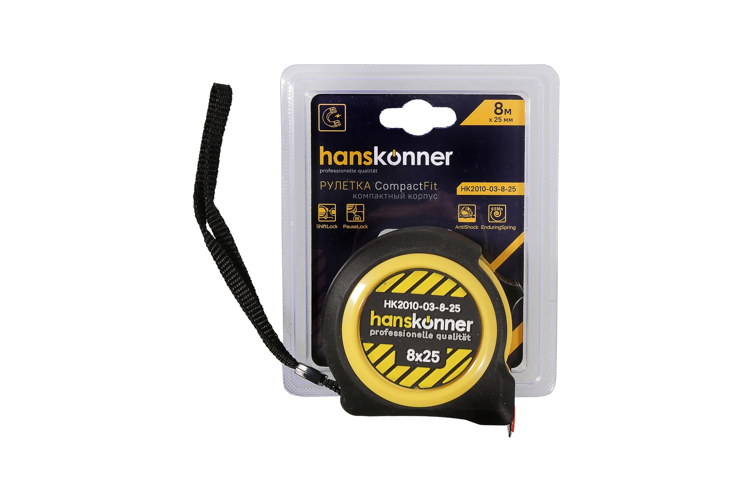 Рулетка Hanskonner 8x25 HK2010-03-8-25