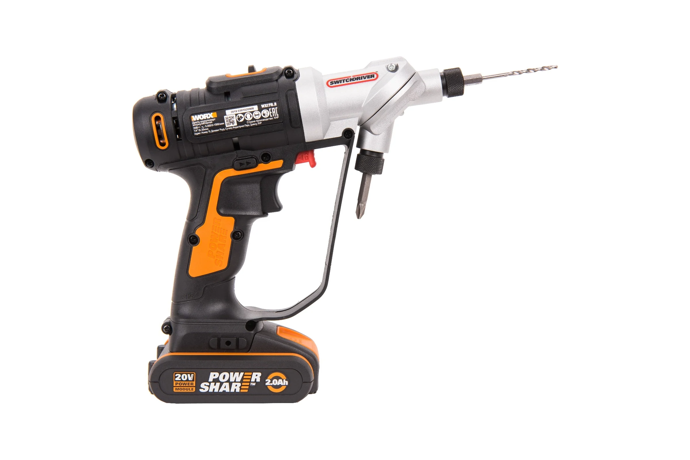 Аккумуляторная дрель-шуруповерт WORX Switchdriver WX176.2