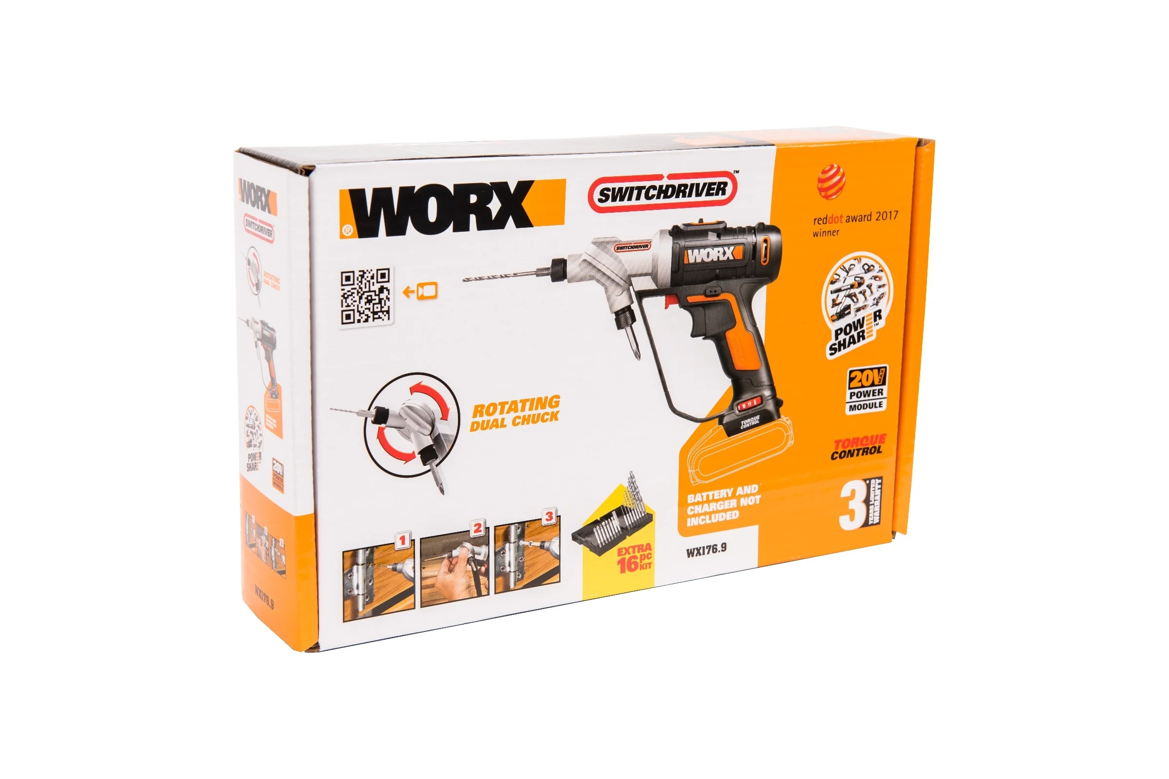 Аккумуляторная дрель-шуруповерт WORX Switchdriver без АКБ и ЗУ WX176.9