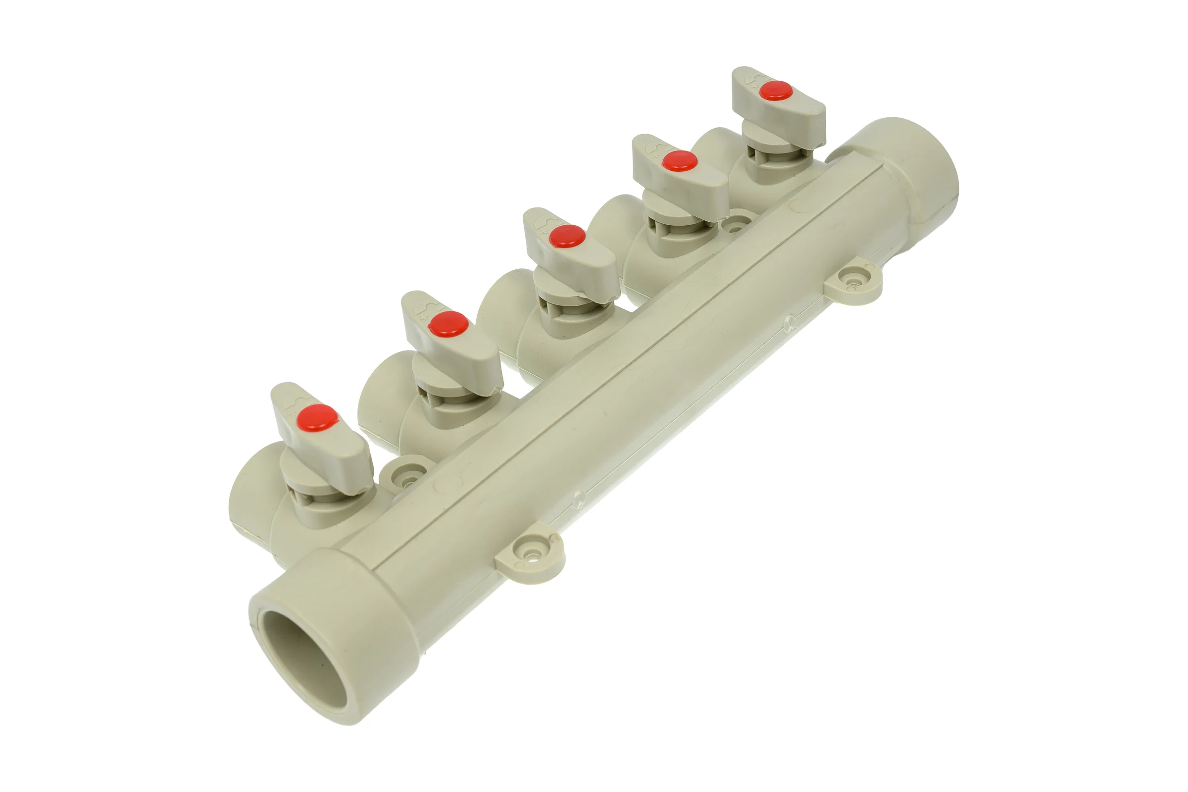 Коллектор с шаровыми кранами LAMMIN ppr вр 32x1/2x5 7/1 серый Lm31082515032G
