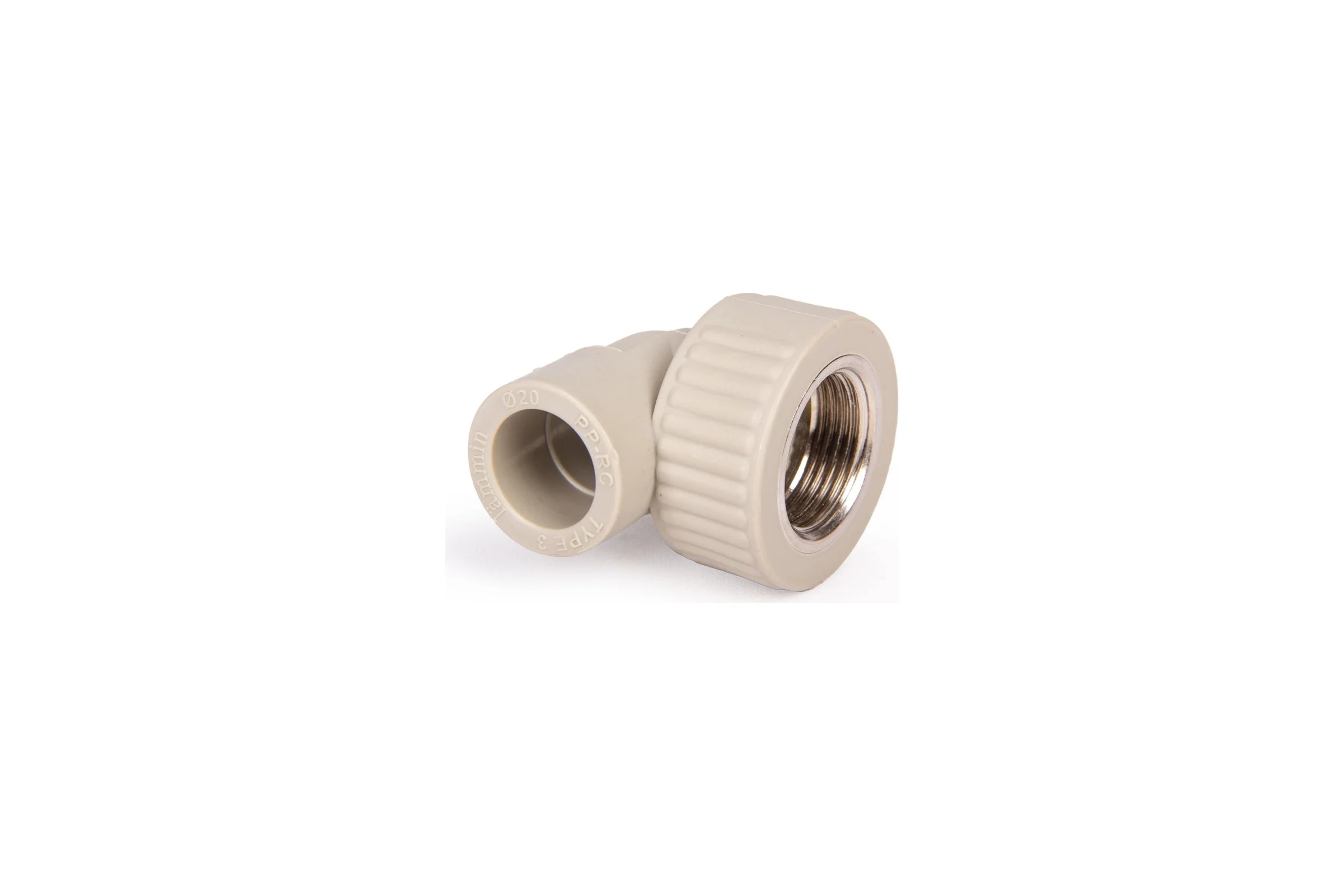 Комбинированный угольник LAMMIN ppr вр 20x3/4" 100/25 серый Lm31052020020G