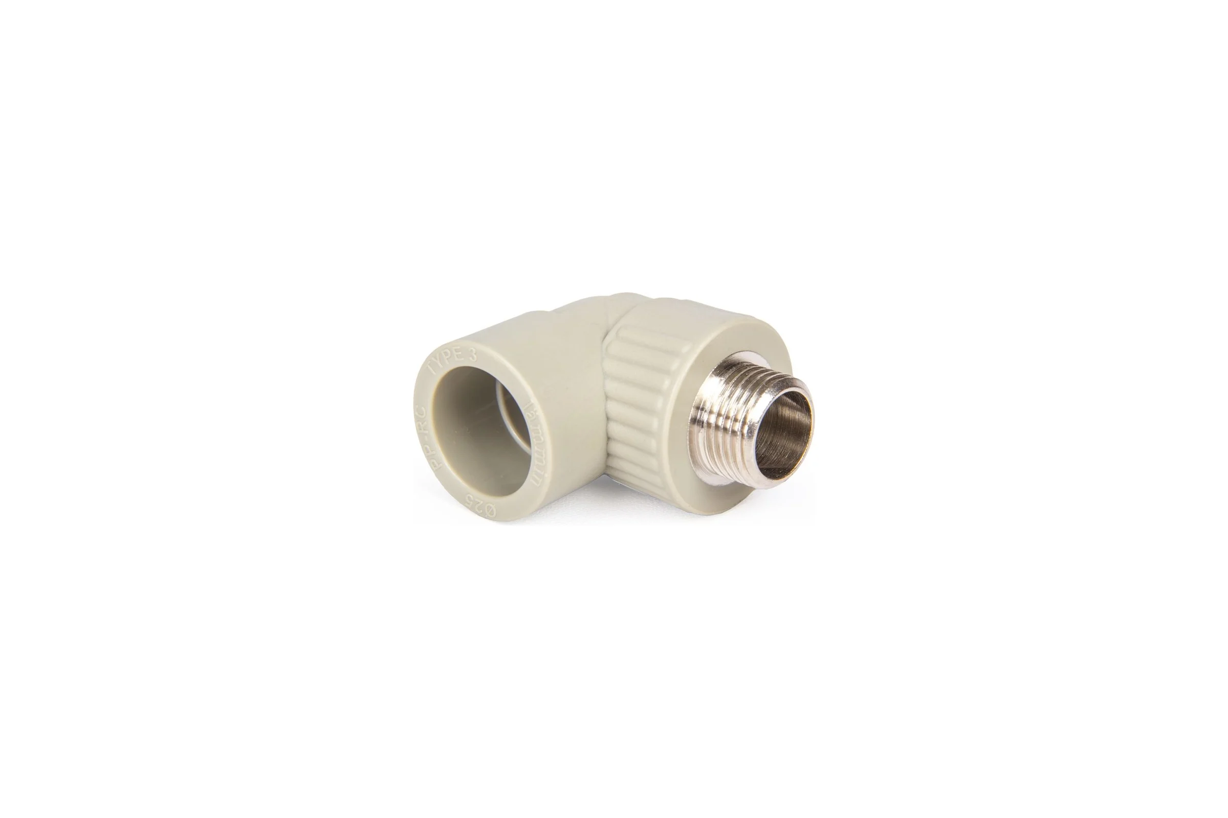 Комбинированный угольник LAMMIN ppr нр 25x1/2" 100/25 серый Lm31051025015G