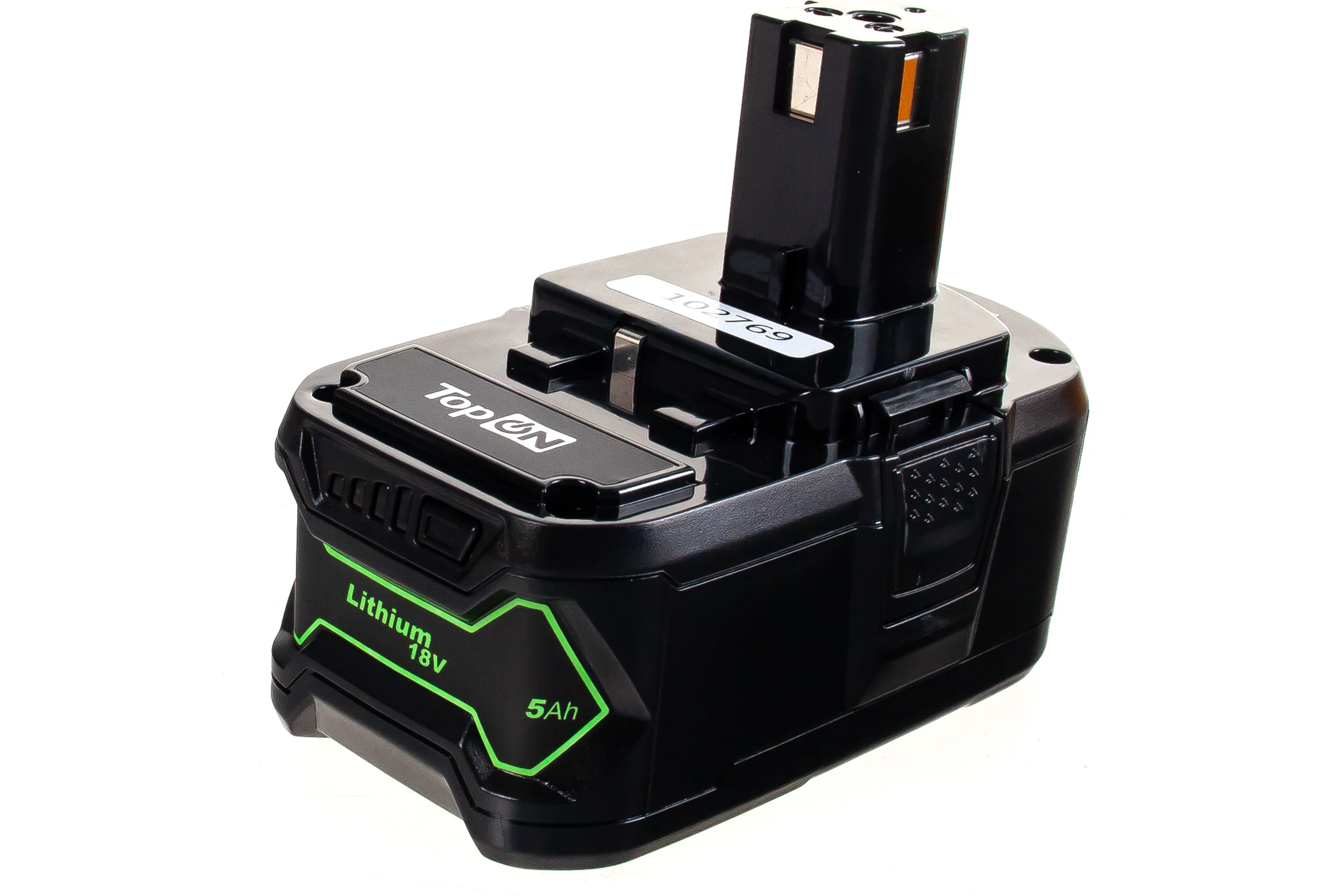 Аккумулятор для электроинструмента Ryobi (Li-Ion, 18В, 5Ач) TopON PN: RB18L50 TOP-PTGD-RY-18-5.0-Li