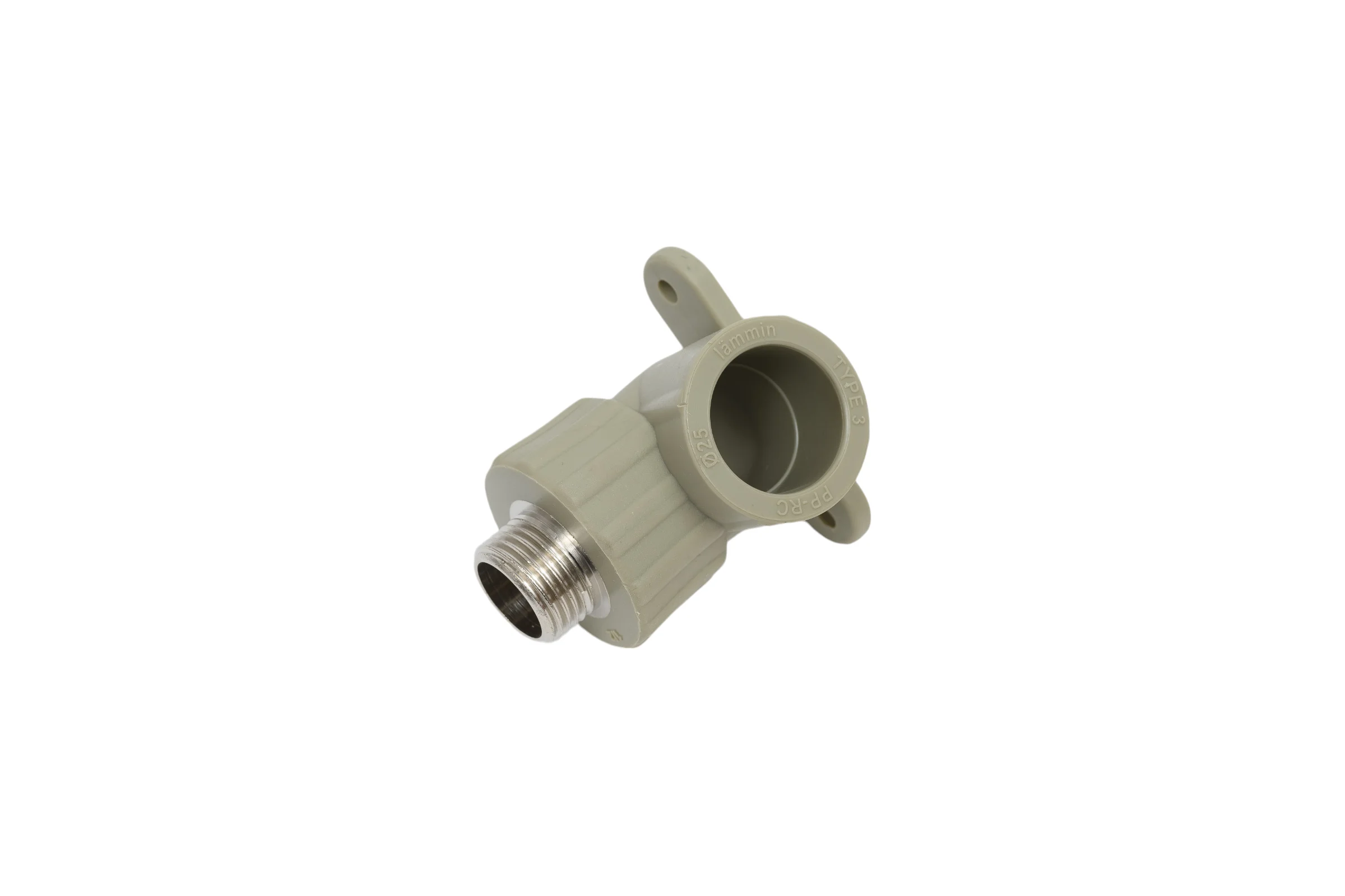 Угольник с креплением LAMMIN ppr нр 25x3/4" 60/10 серый Lm31054025020G