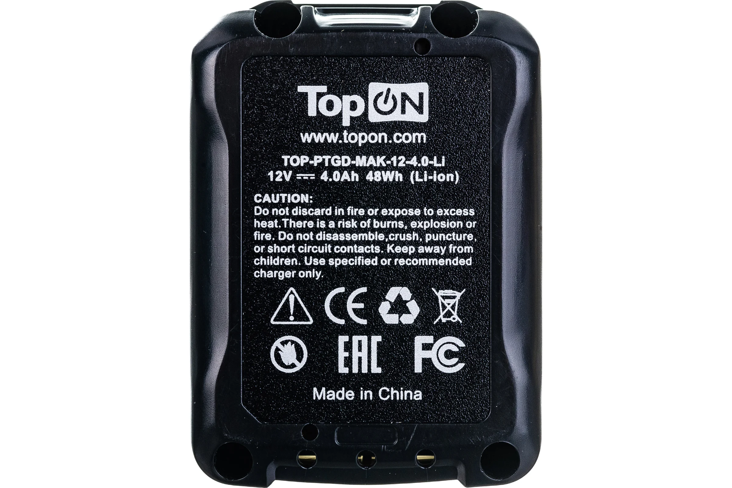 Аккумулятор TopOn для электроинструмента BL1041B. 12V 4.0Ah Li-Ion TOP-MAK-12-4.0-Li