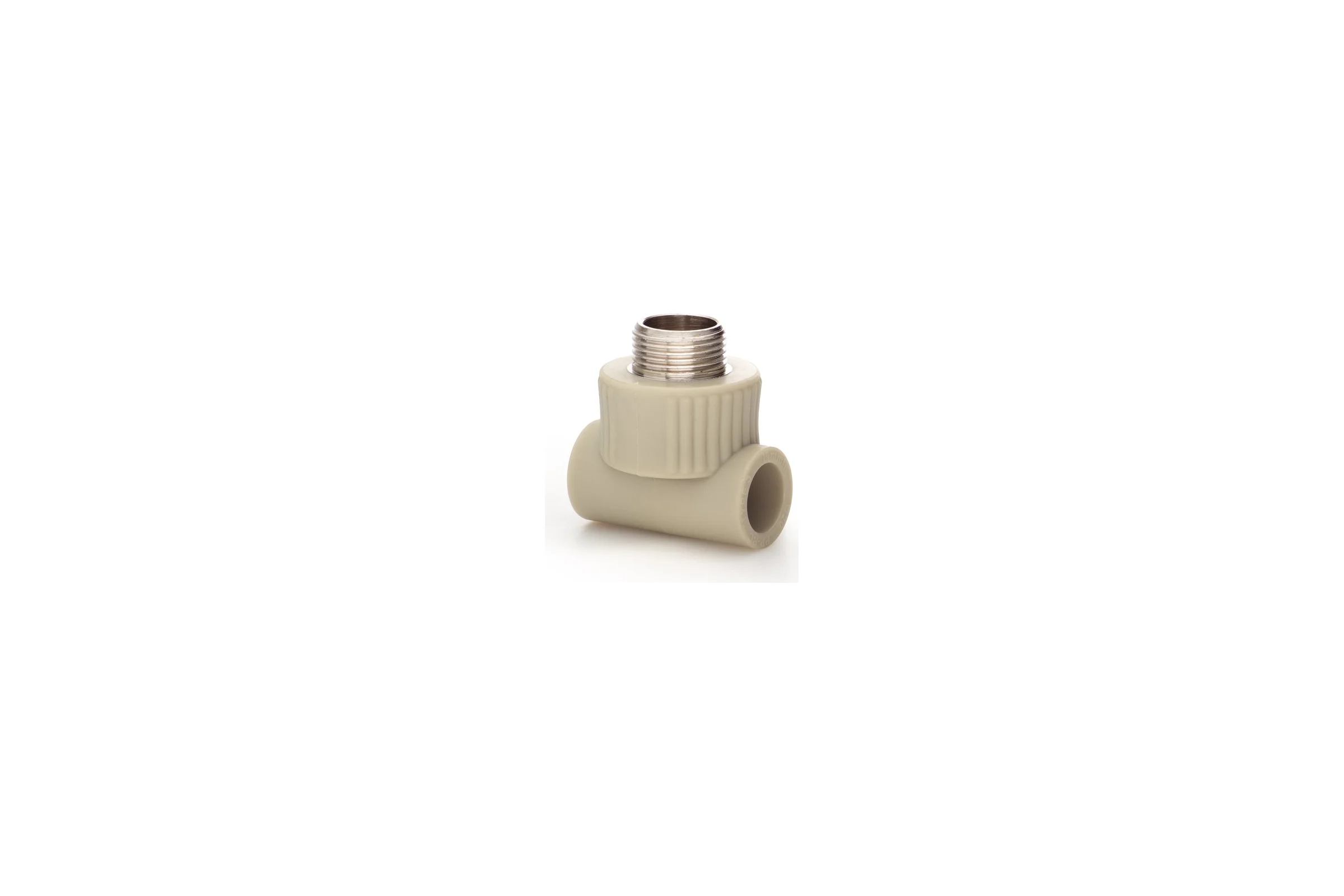 Тройник LAMMIN ppr комбинированный, нр 20x3/4" 75/15 серый Lm31046020020G