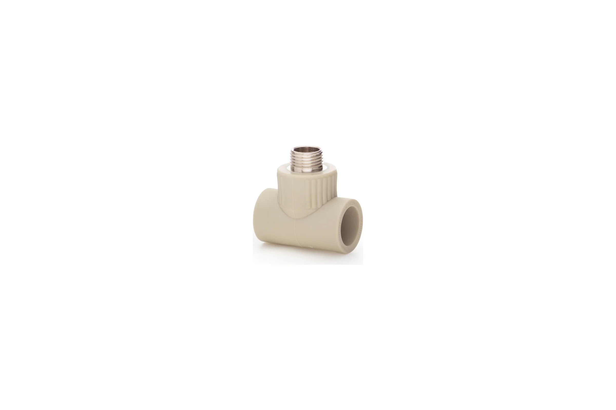 Тройник LAMMIN ppr комбинированный, нр 25x1/2" 75/15 серый Lm31046025015G