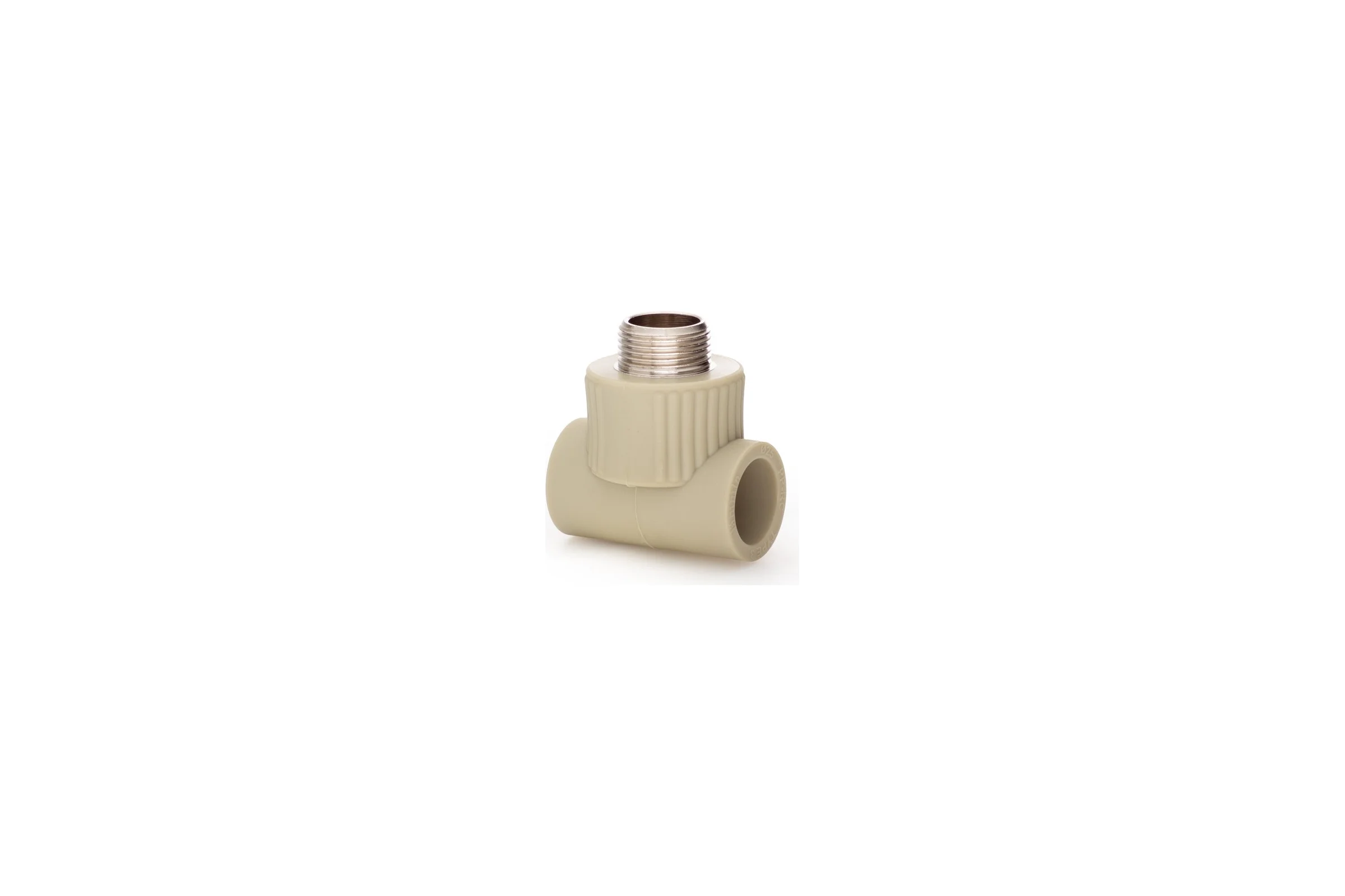 Тройник LAMMIN ppr комбинированный, нр 25x3/4" 60/20 серый Lm31046025020G
