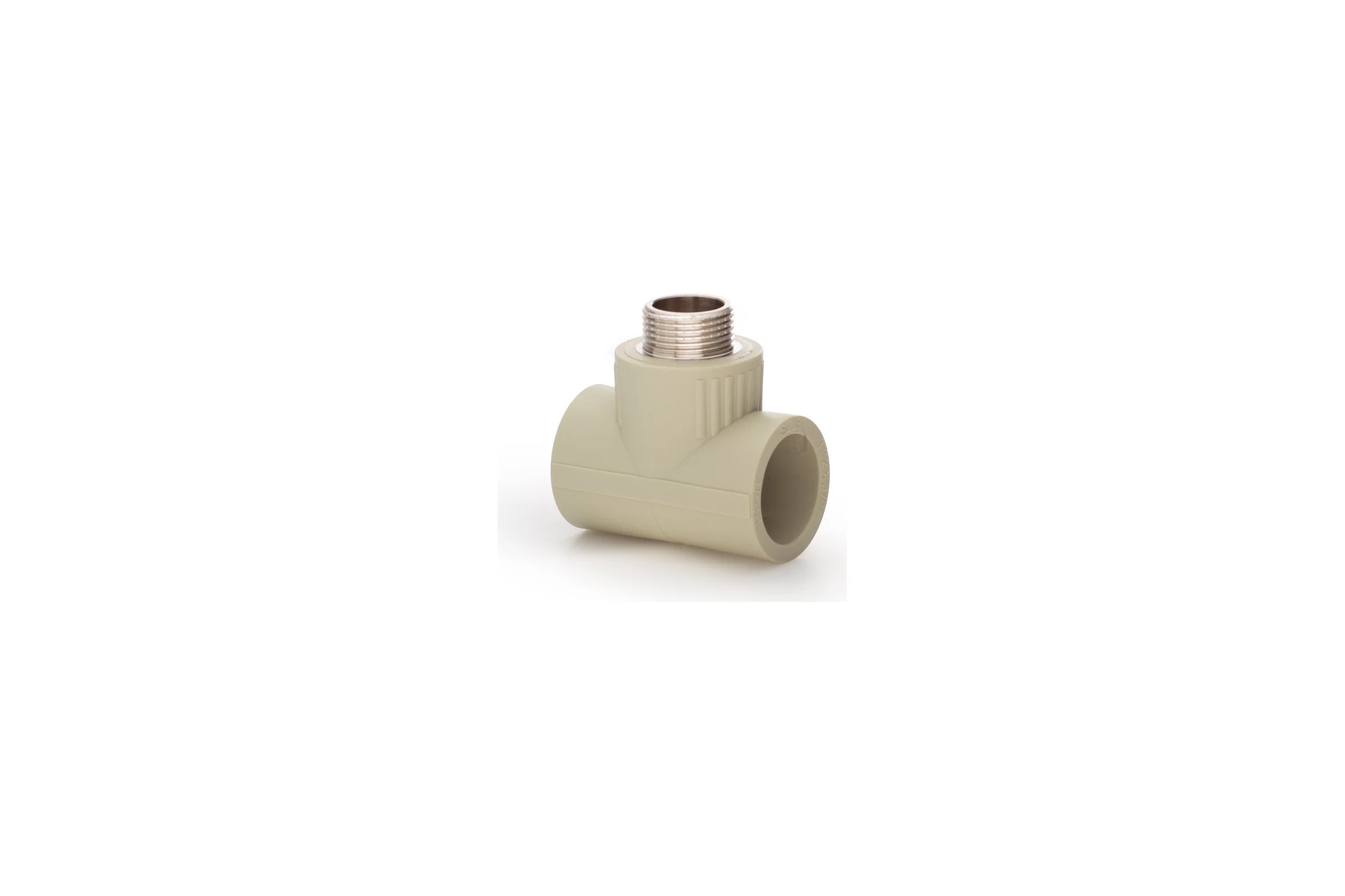 Тройник LAMMIN ppr комбинированный, нр 32x3/4" 50/10 серый Lm31046032020G