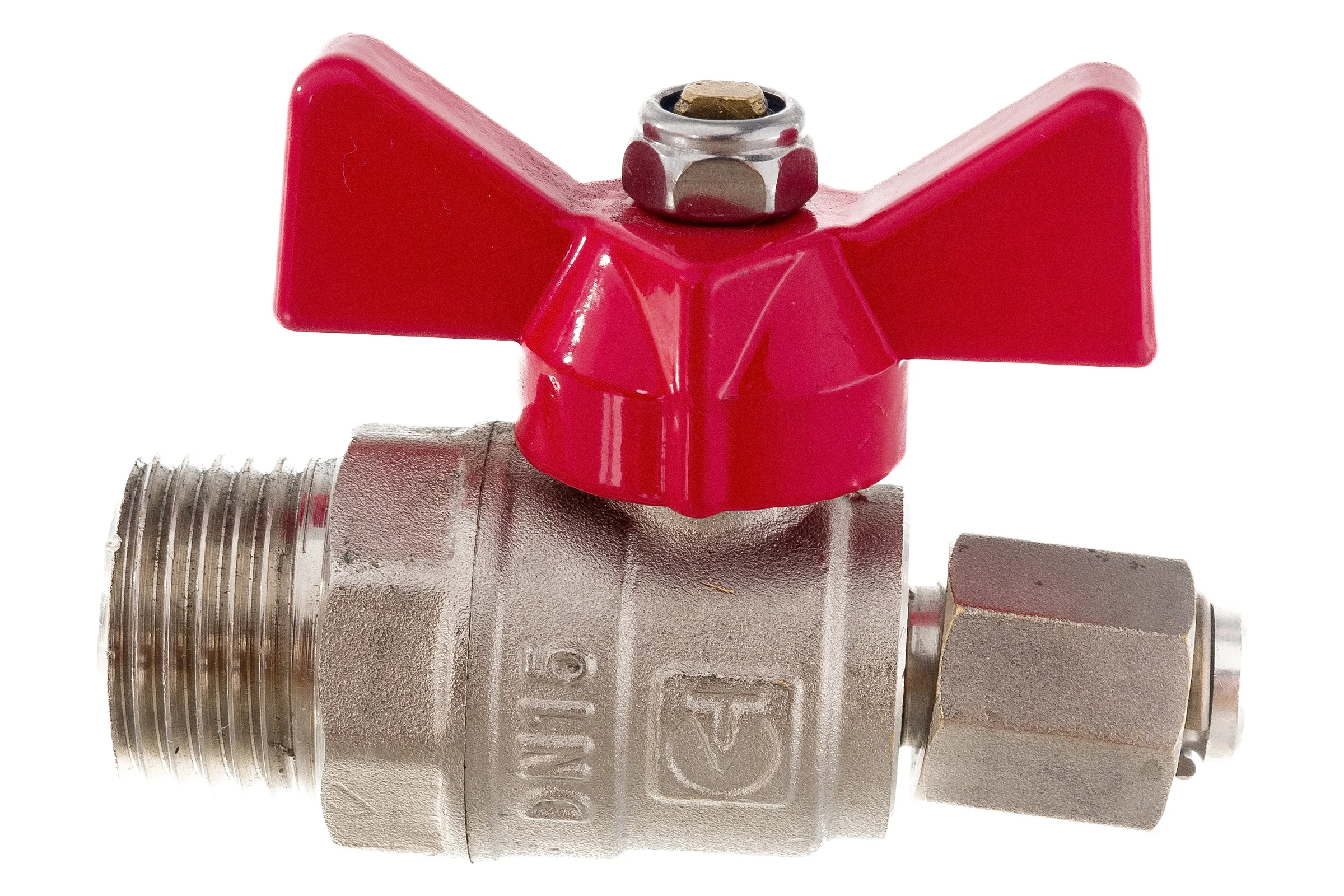 Шаровой кран для подключения  манометра VALTEC 1/2нар - 1/4вн. VT.806.N.0402