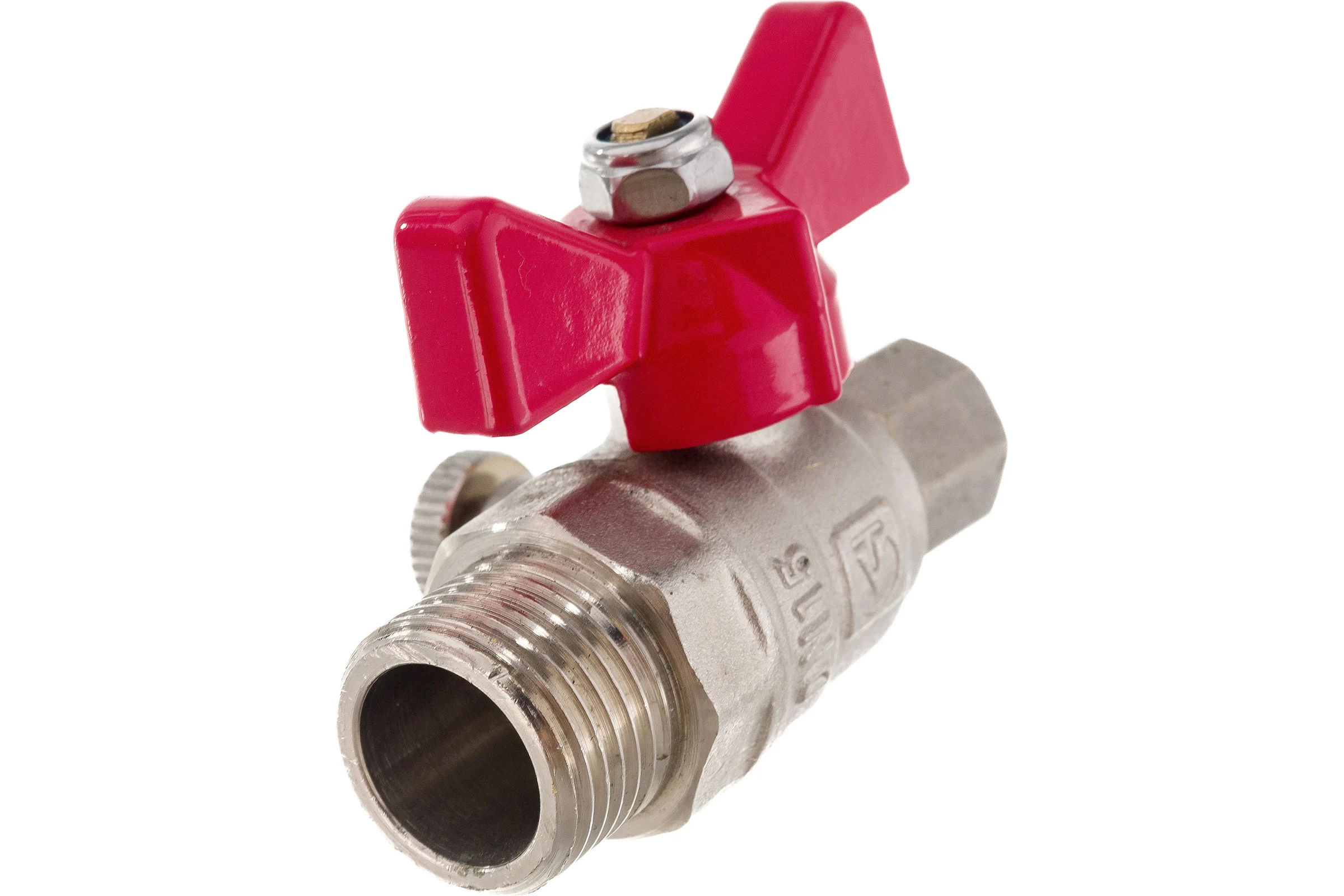 Шаровой кран для подключения  манометра VALTEC 1/2нар - 1/4вн. VT.806.N.0402