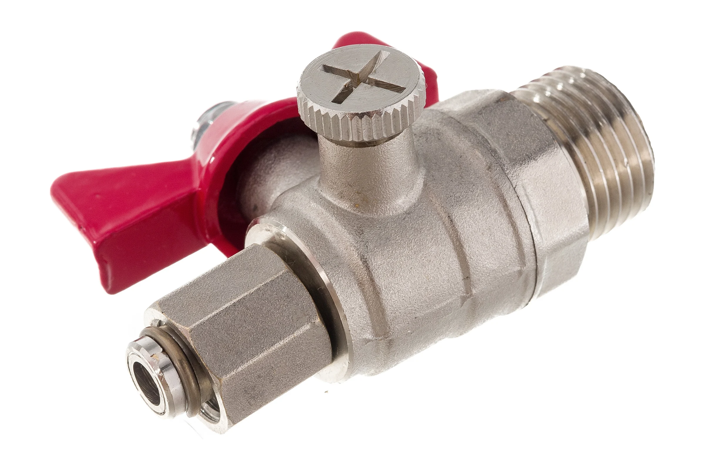 Шаровой кран для подключения  манометра VALTEC 1/2нар - 1/4вн. VT.806.N.0402