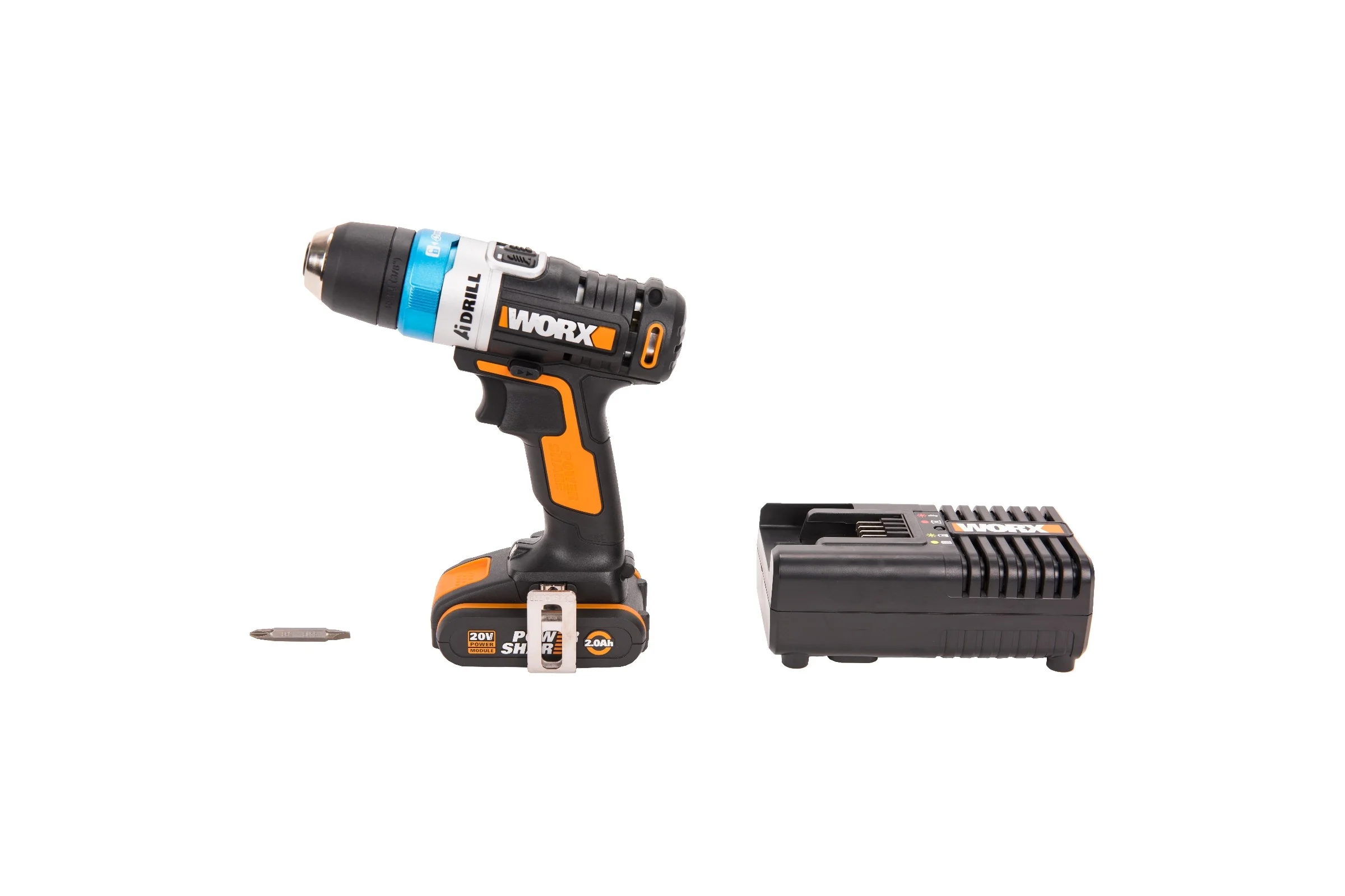 Аккумуляторная дрель-шуруповерт WORX AiDrill 20В, 2Ач x1, кейс WX178
