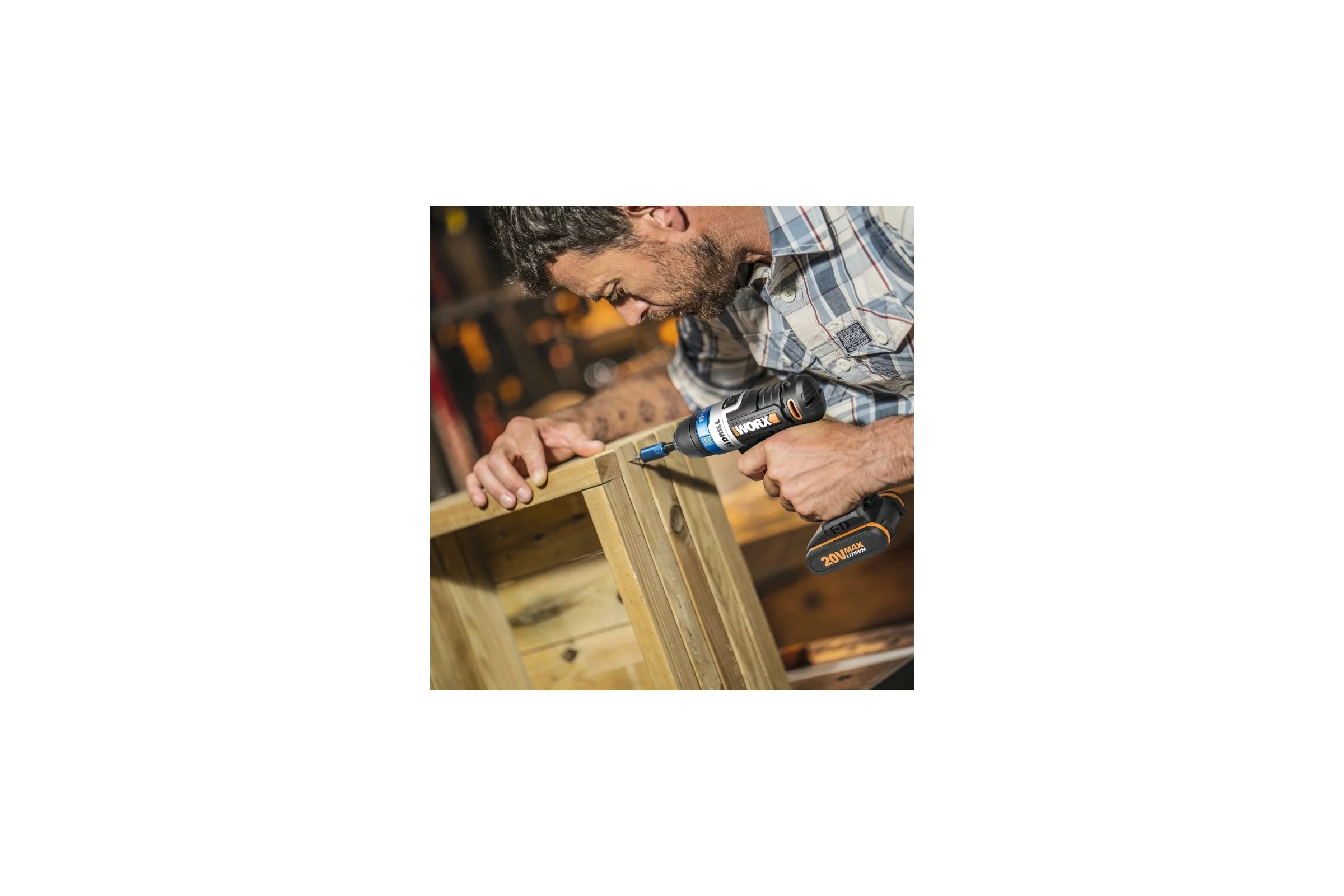 Аккумуляторная дрель-шуруповерт WORX AiDrill 20В, 2Ач x1, кейс WX178