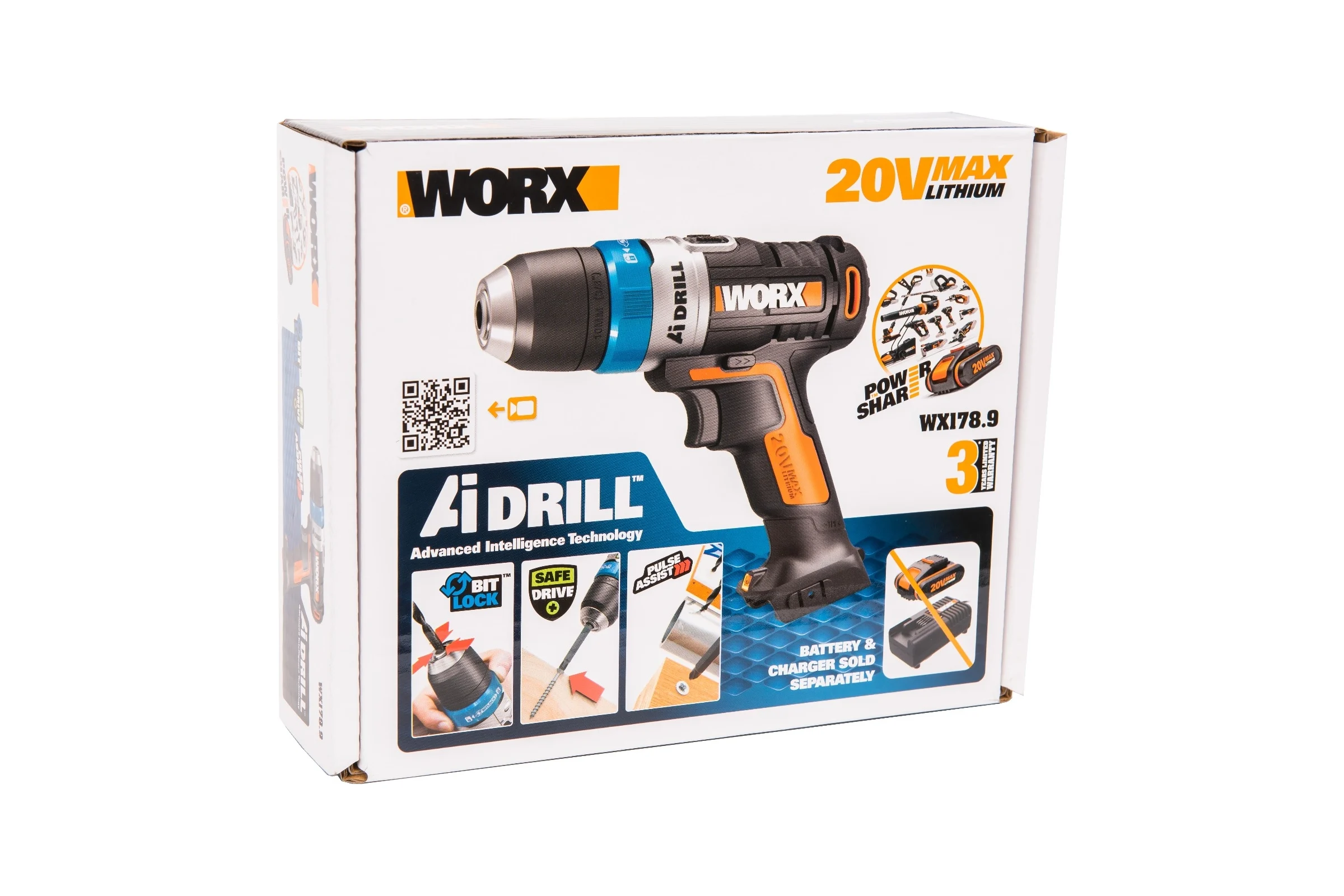 Аккумуляторная дрель-шуруповерт WORX AiDrill WX178.9