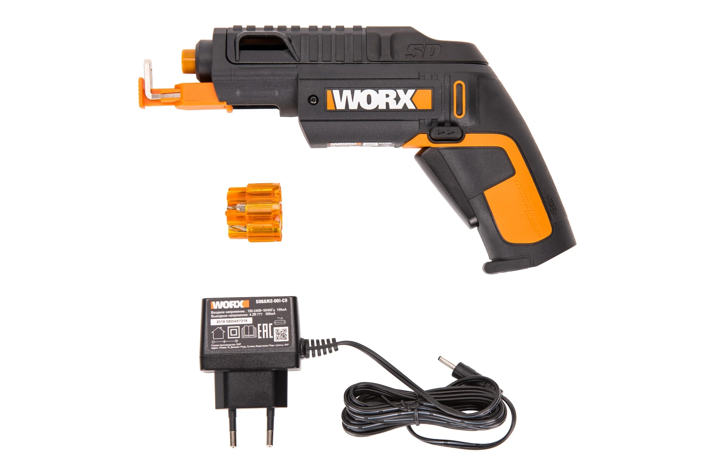Аккумуляторная отвертка с набором бит WORX WX255 SD Slide Driver WX255