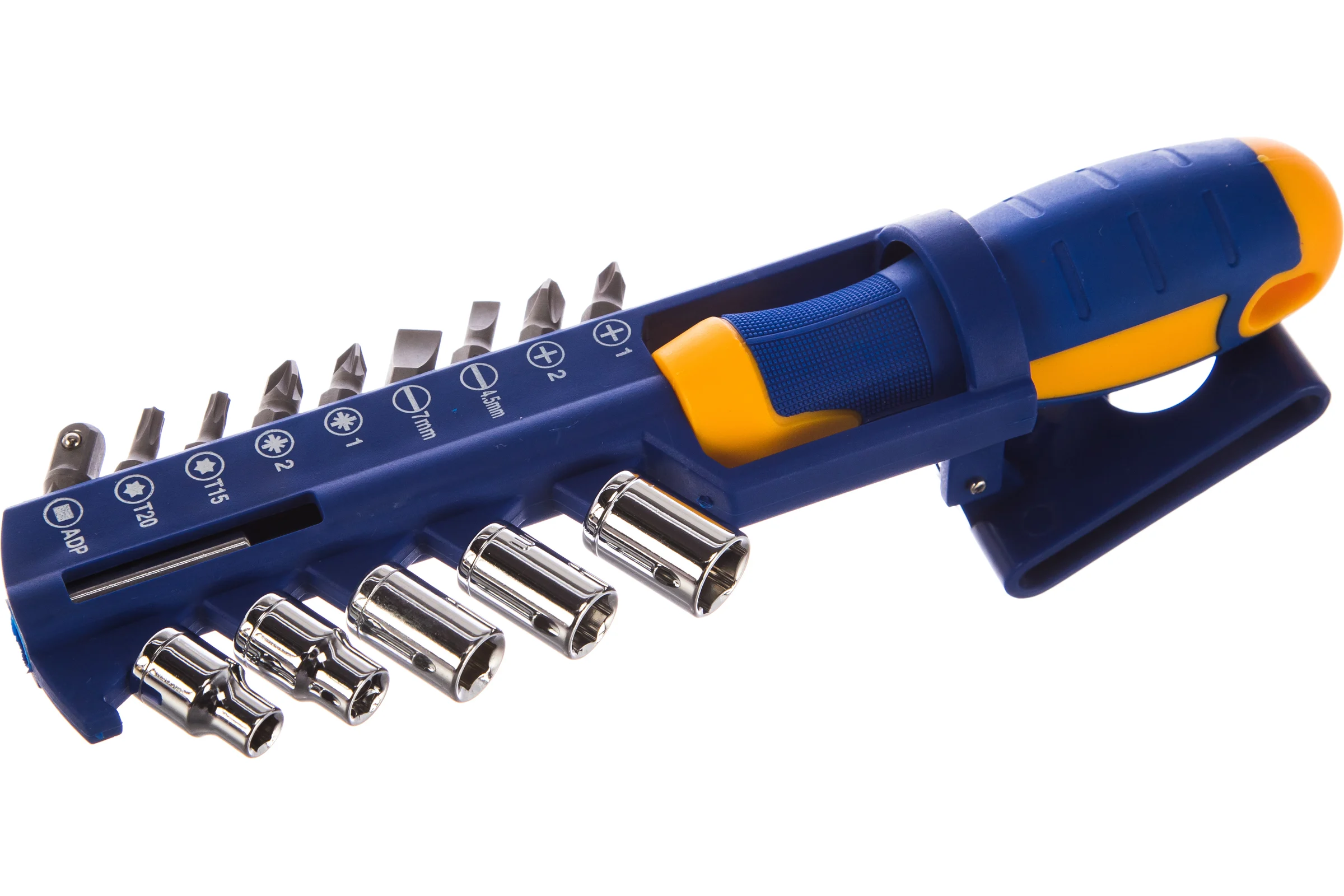 Отвертка с битами и головками 15 предметов KRAFT KT 700403