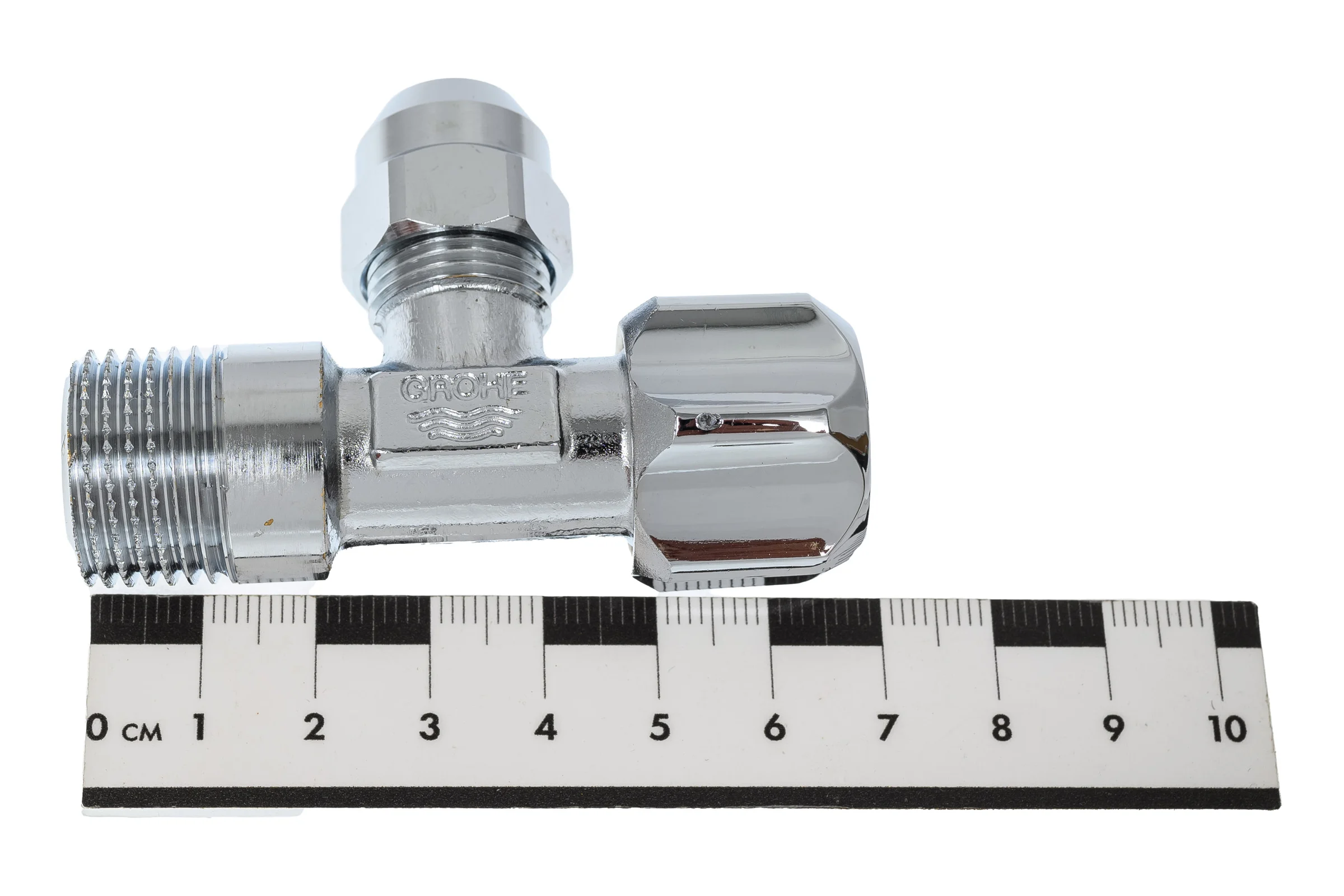 Угловой вентиль с металлической розеткой GROHE 1/2"x3/8", 1 шт. 22018000