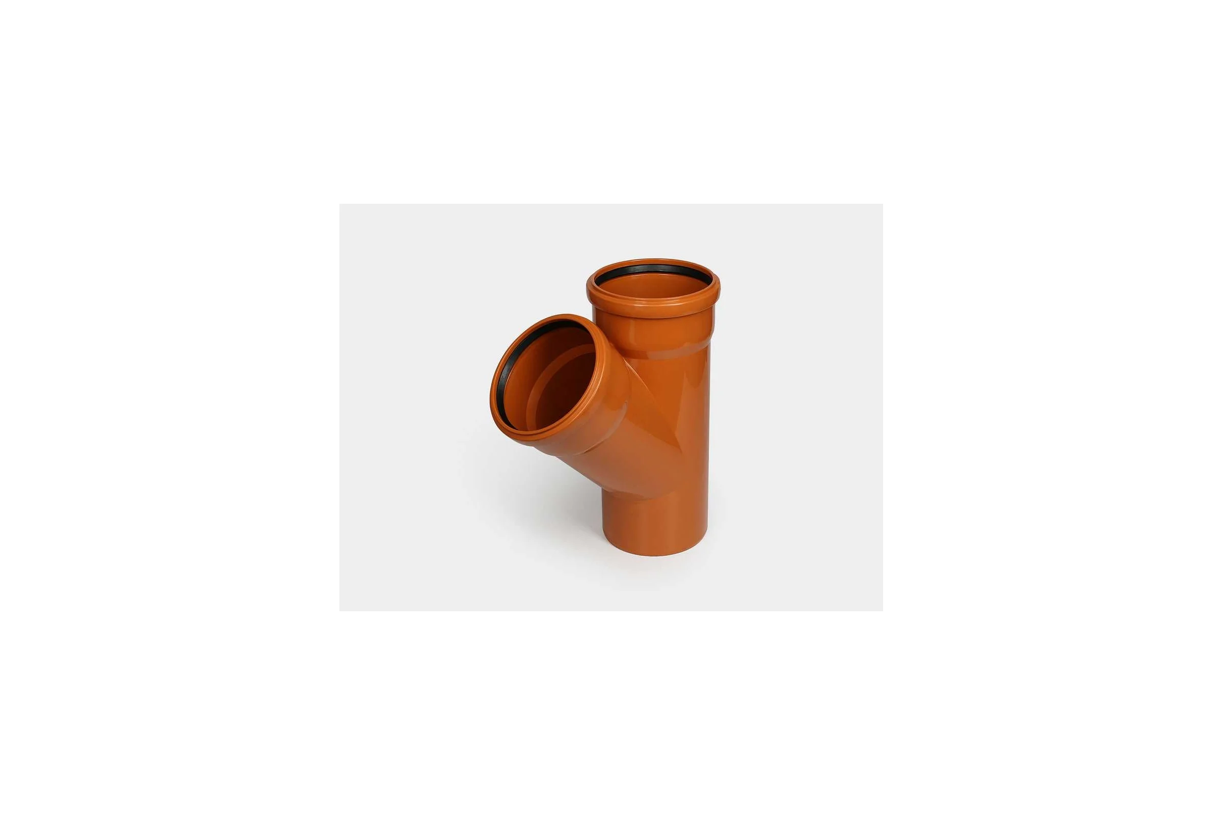 Канализационный тройник КОНТУР PP D 160x160/45 ОРАНЖ 078507160300