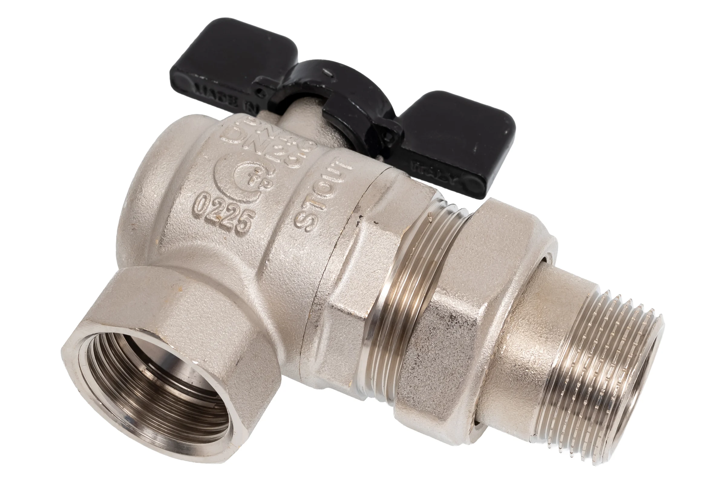 Шаровой угловой кран с американкой STOUT ВН 1 SVB-0008-200025 RG00938T5RMMA7