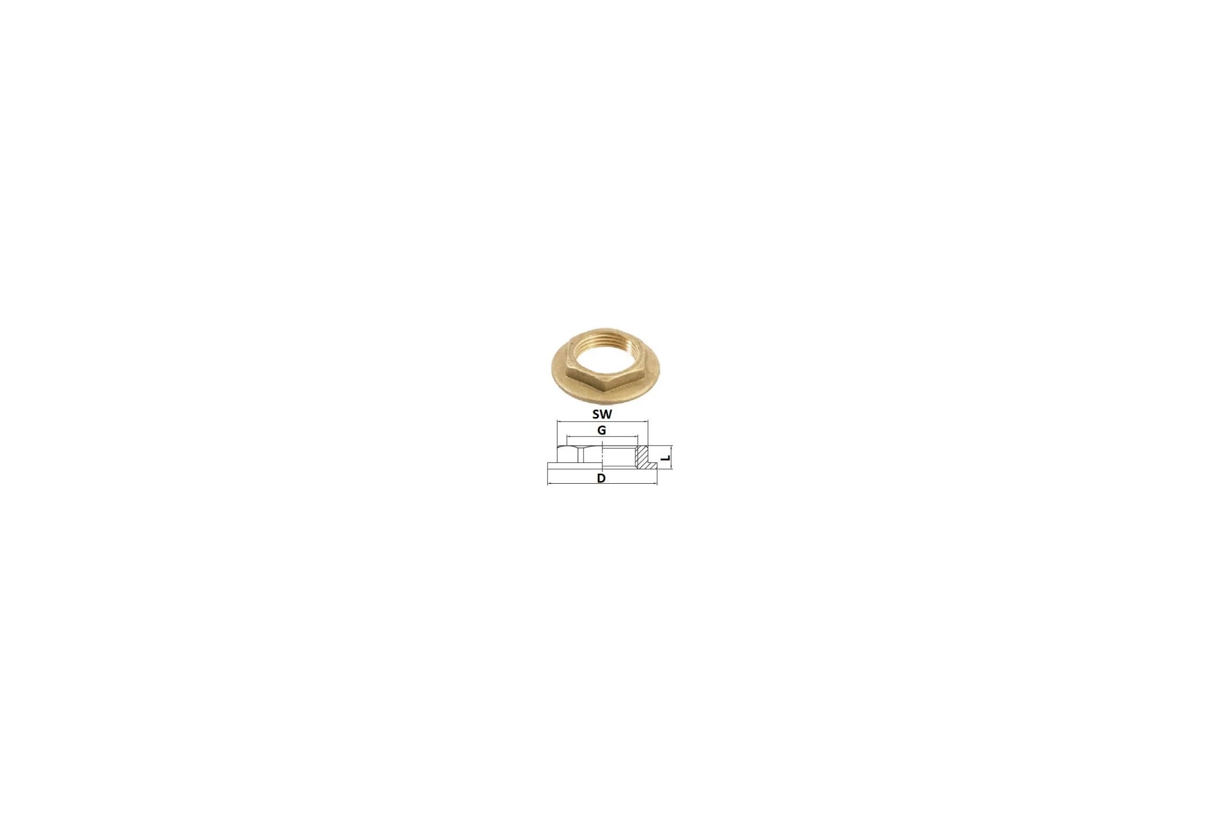 Контргайка с упором STOUT 1 1/2 SFT-0023-000112 RG008Q0PDMP3V7
