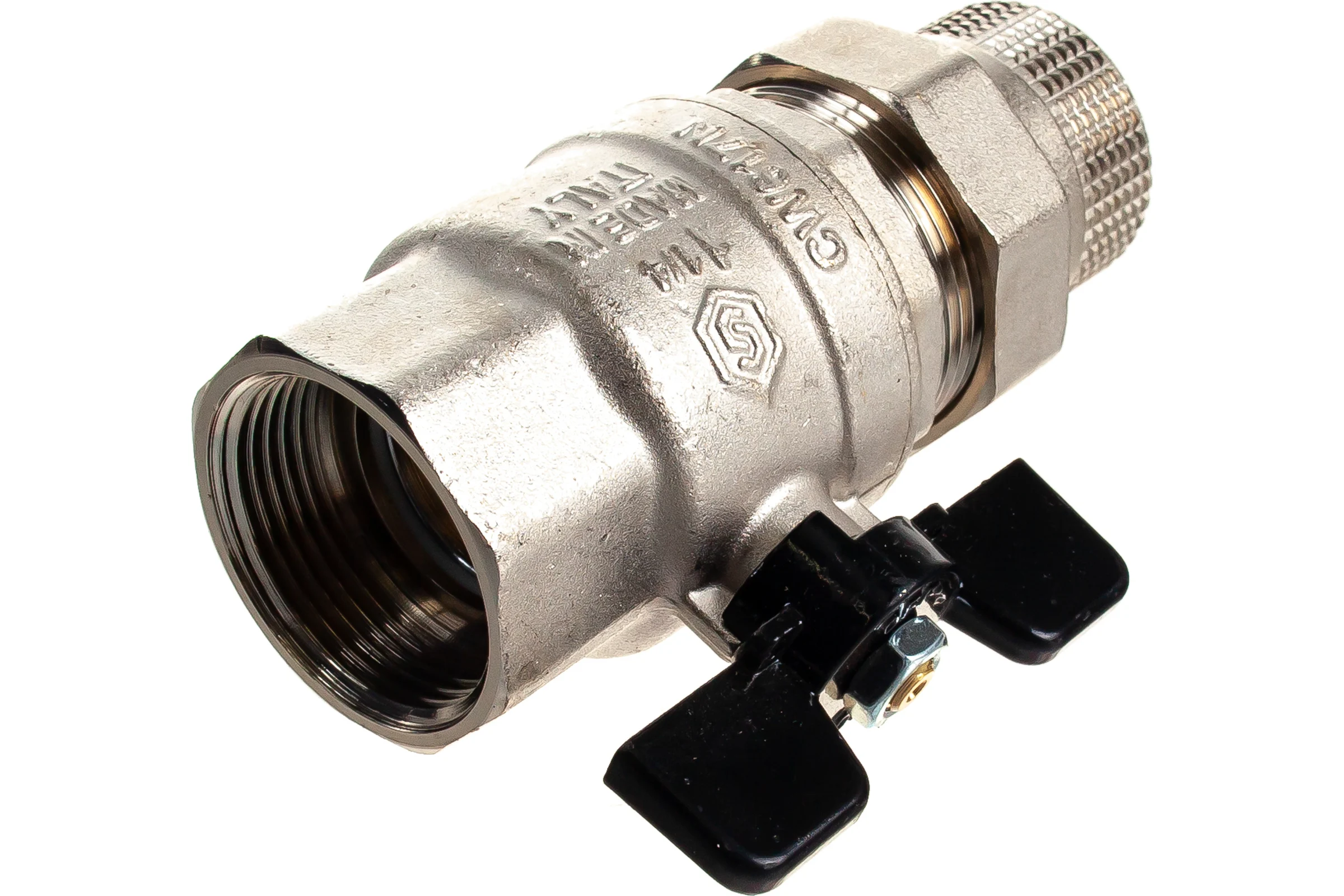 Шаровой полнопроходной кран с американкой STOUT 1 1/4" ВР/НР ручка бабочка SVB-0007-200032 RG00938T5RKQ1V