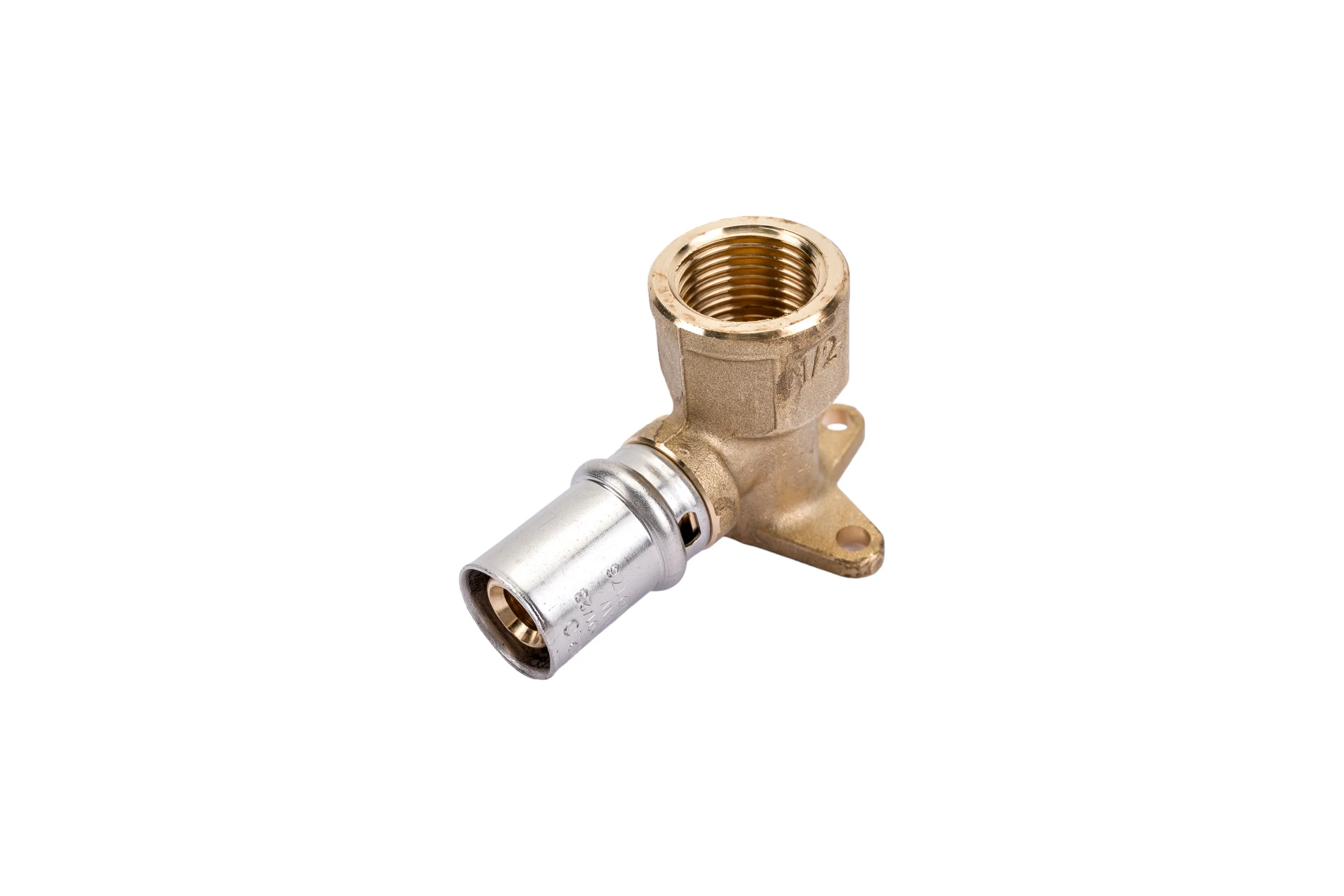Короткий угольник с креплением STOUT 1/2х16 прессовой SFP-0018-001216 RG008S9C4NI3S2