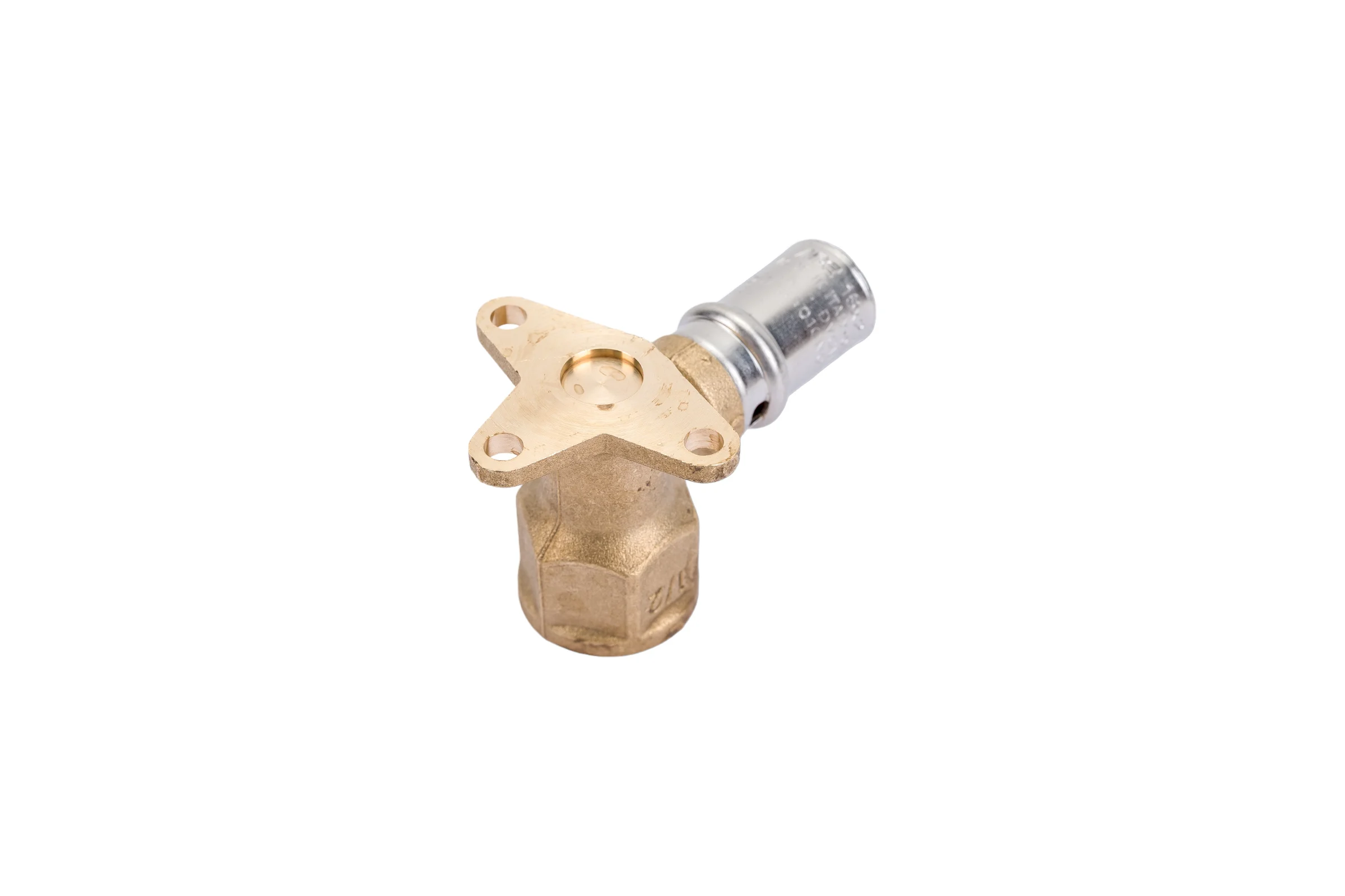 Короткий угольник с креплением STOUT 1/2х16 прессовой SFP-0018-001216 RG008S9C4NI3S2
