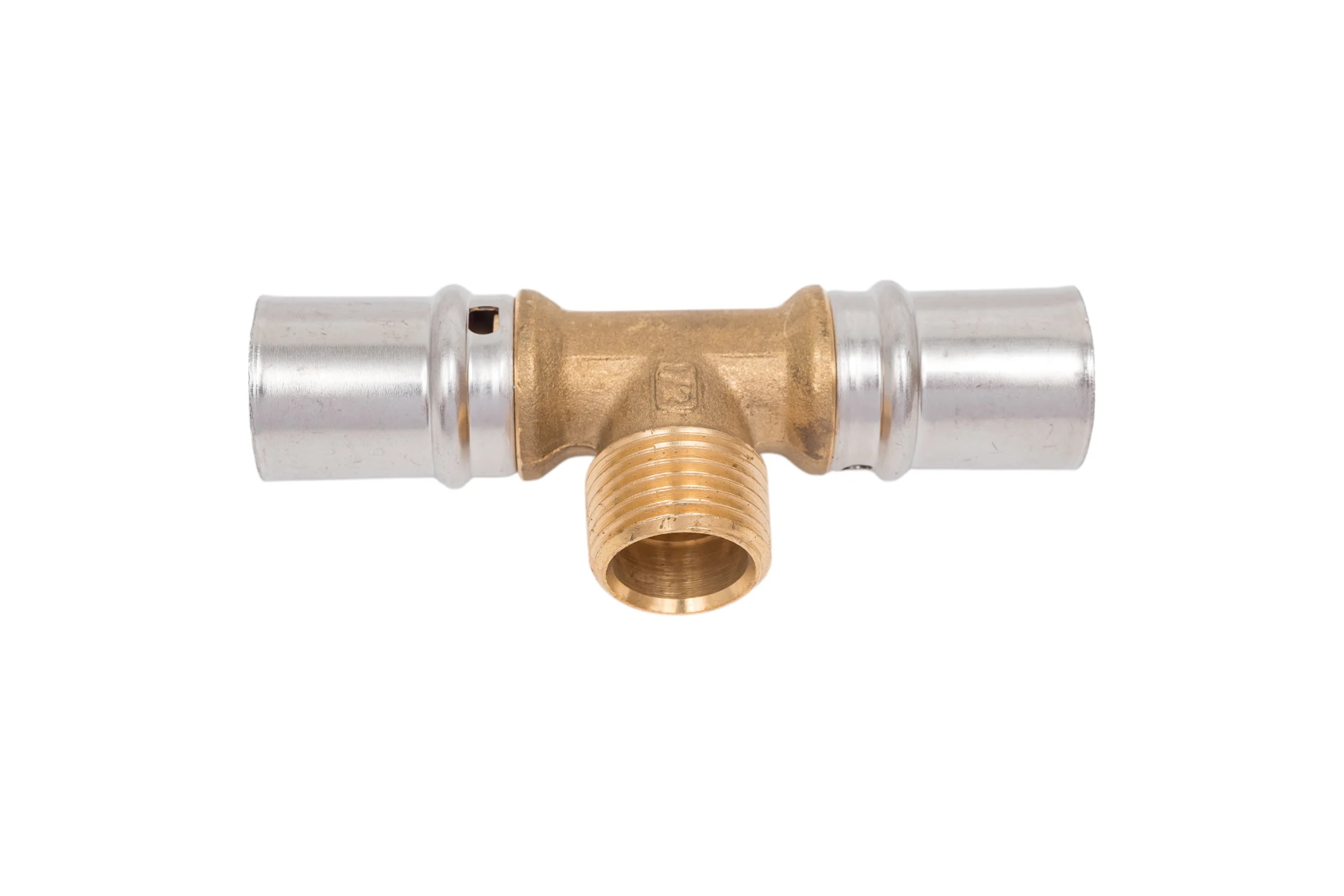 Тройник-переходник с наружной резьбой STOUT 20х1/2х20 прессовой SFP-0008-201220 RG008S9C24RVPM