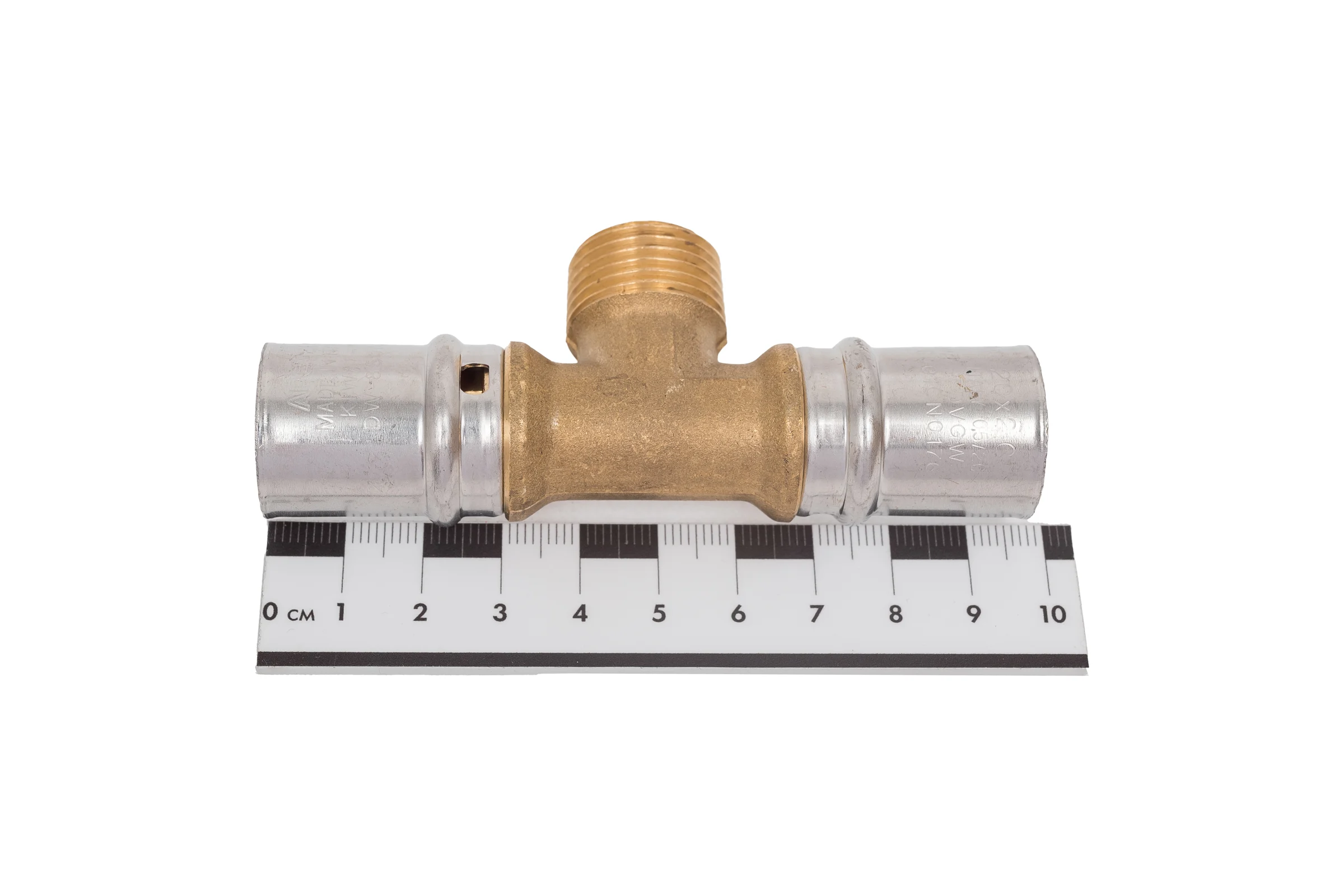 Тройник-переходник с наружной резьбой STOUT 20х1/2х20 прессовой SFP-0008-201220 RG008S9C24RVPM