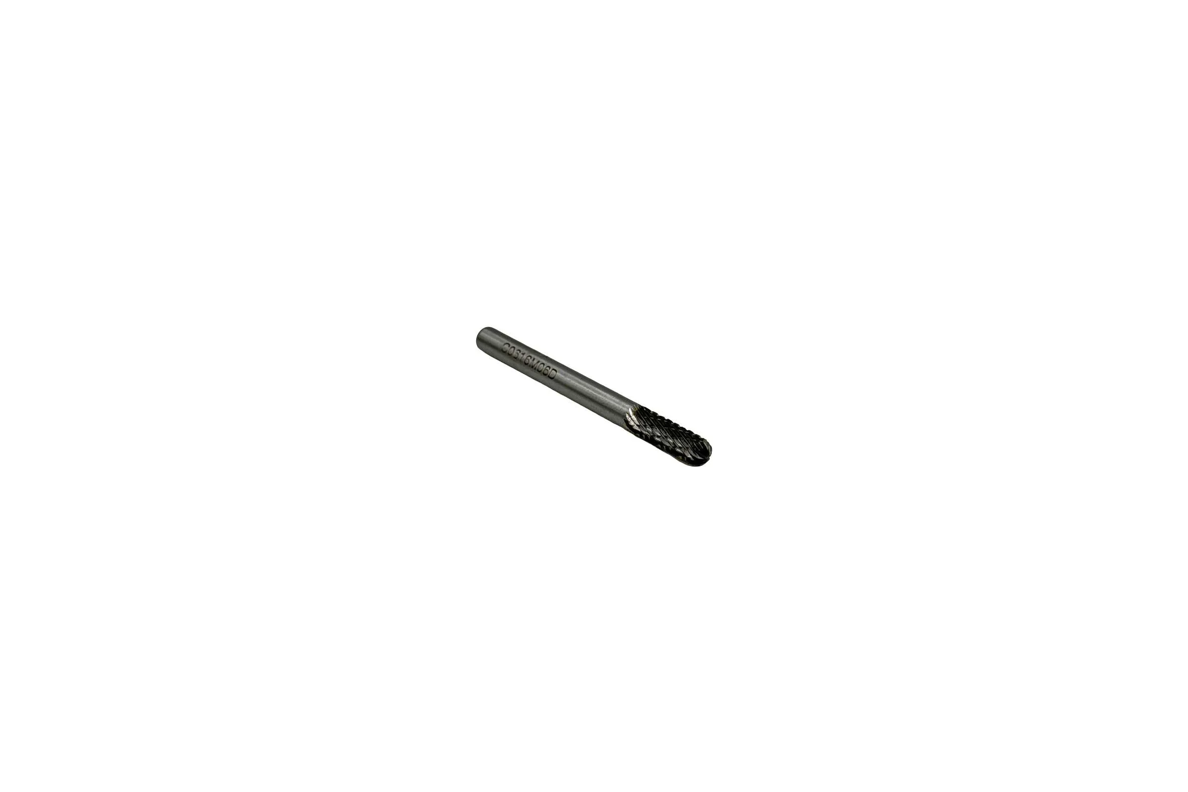 Бор-фреза твердосплавная тип C061606 (сфероцилиндрическая) 6.0 мм, хвостовик 6 мм, двойная насечка TORNERI Т018386