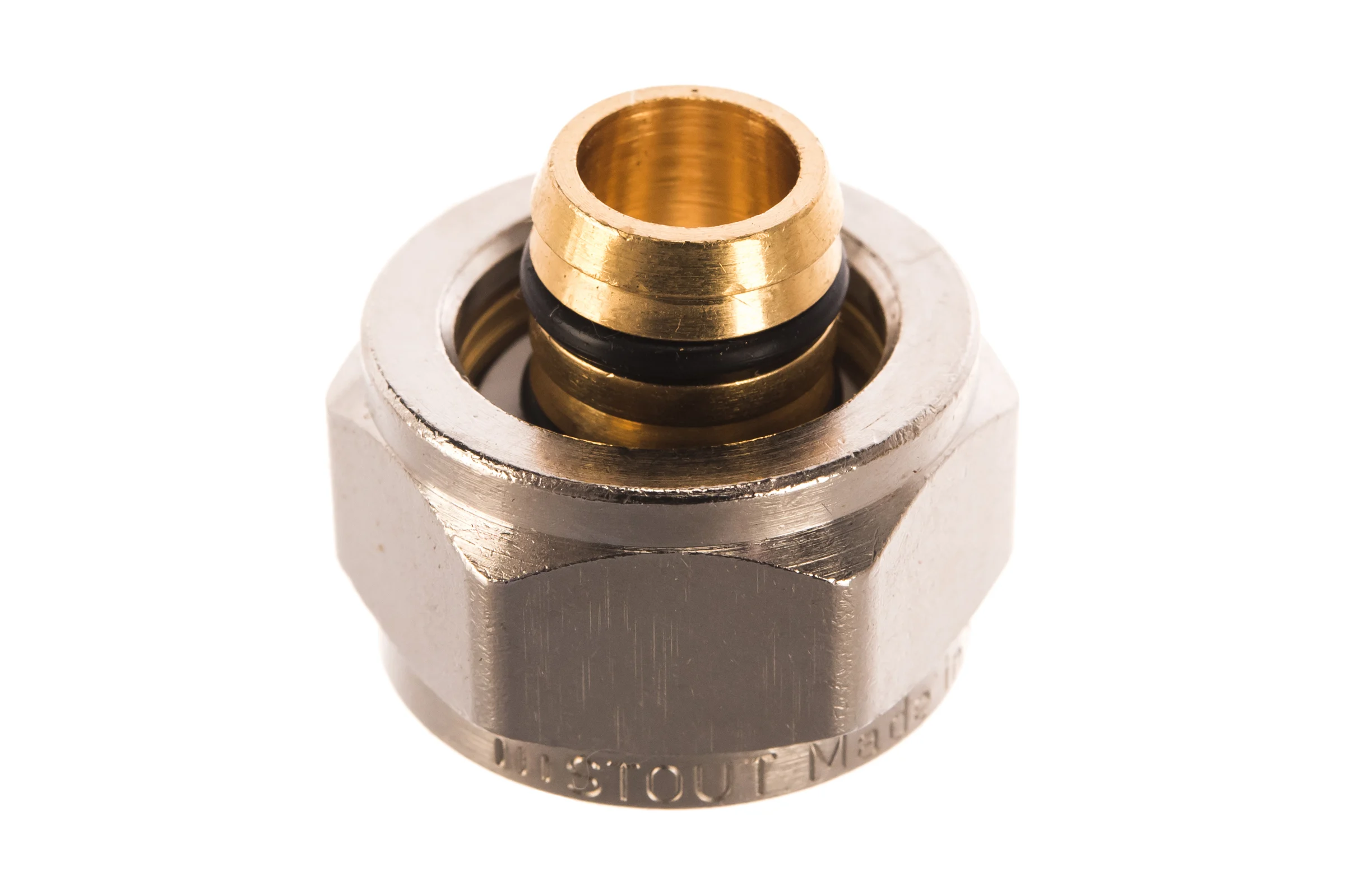 Компрессионный фитинг для труб PEX-AL-PEX STOUT 16х2,0х1/2 SFC-0022-001620 RG008P29KAKFK5