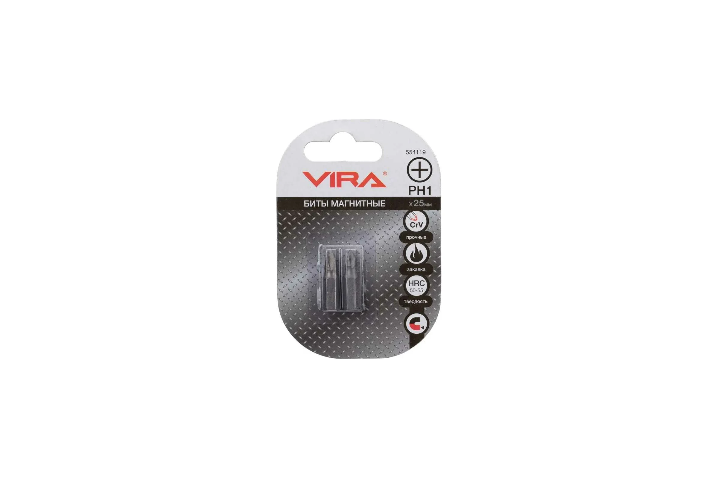 Биты (2 шт, PH1, 25 мм, CRV) VIRA 554119