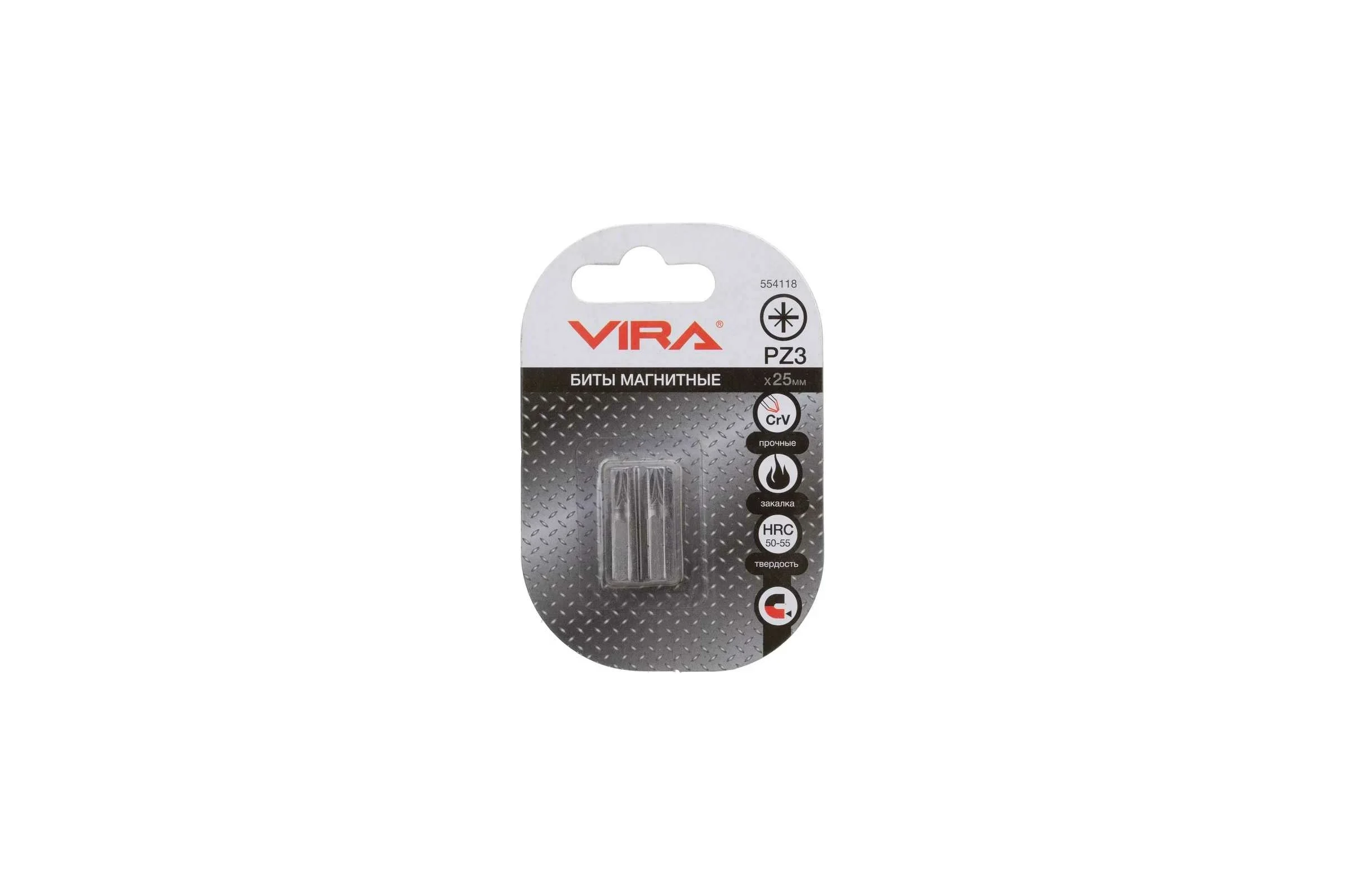 Биты CR-V (2 шт, PZ3, 25 мм) VIRA 554118