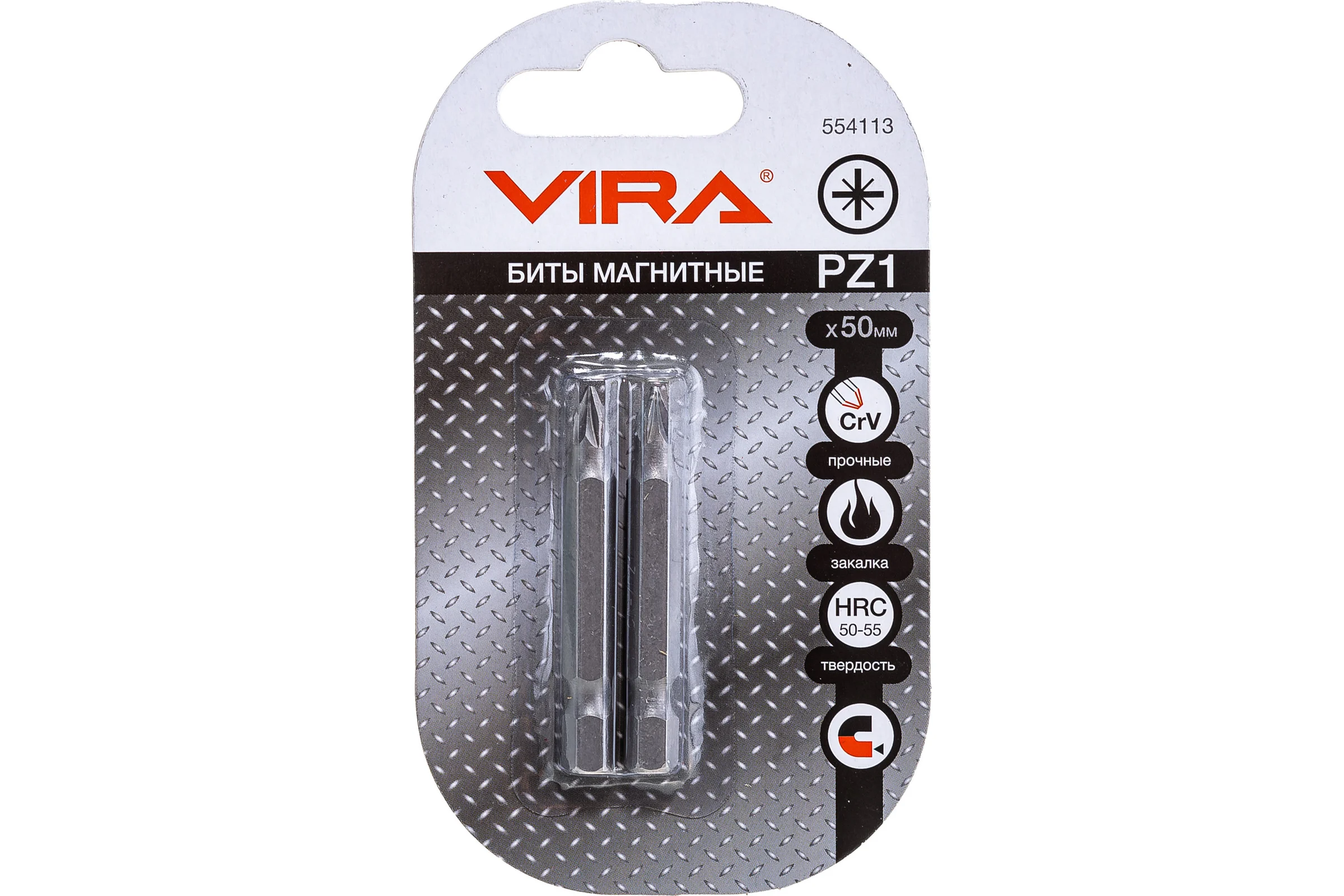 Биты (2 шт, PZ1, 50 мм) VIRA 554113