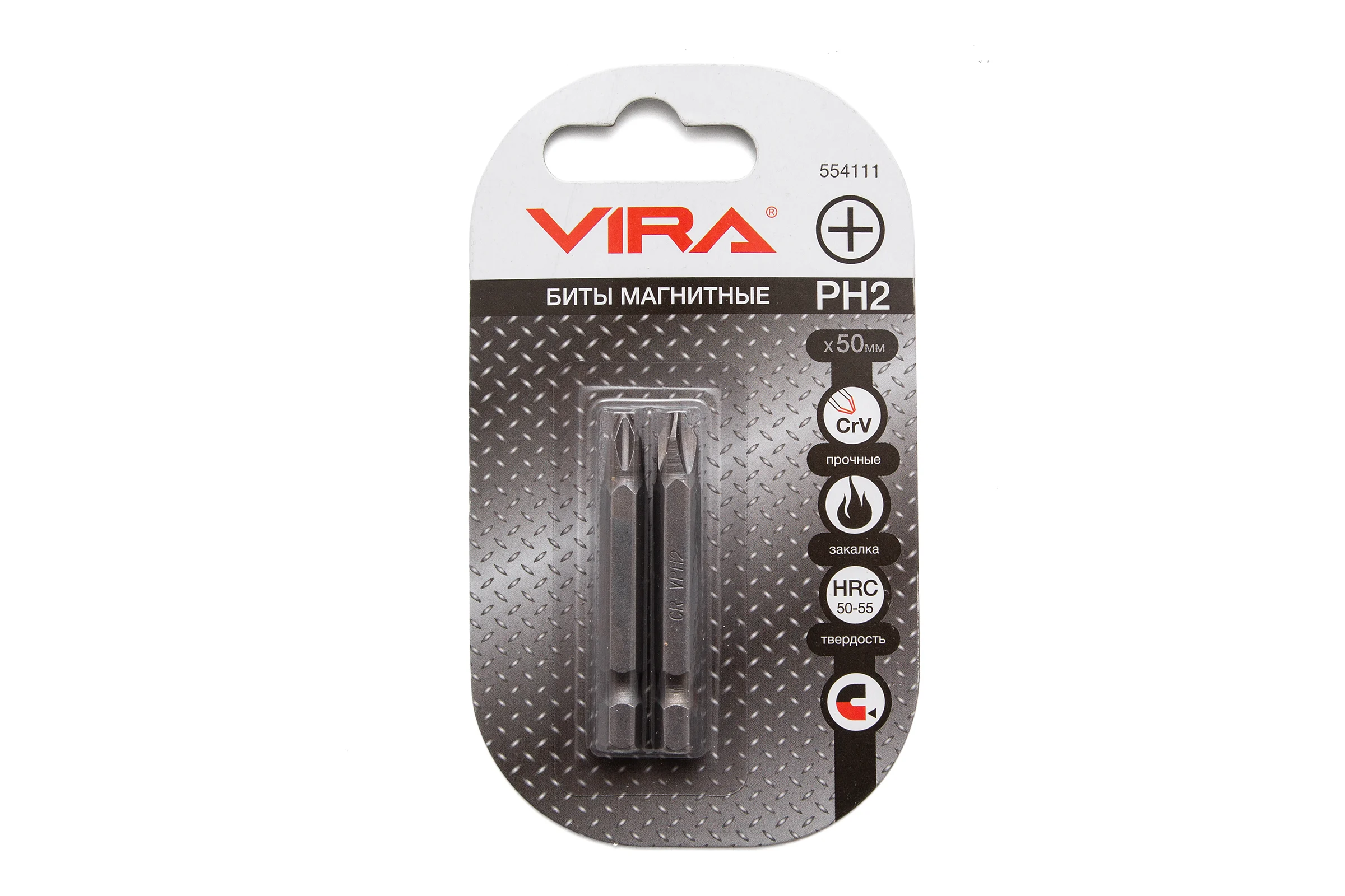 Биты магнитные PH2 50 мм 2шт. VIRA 554111
