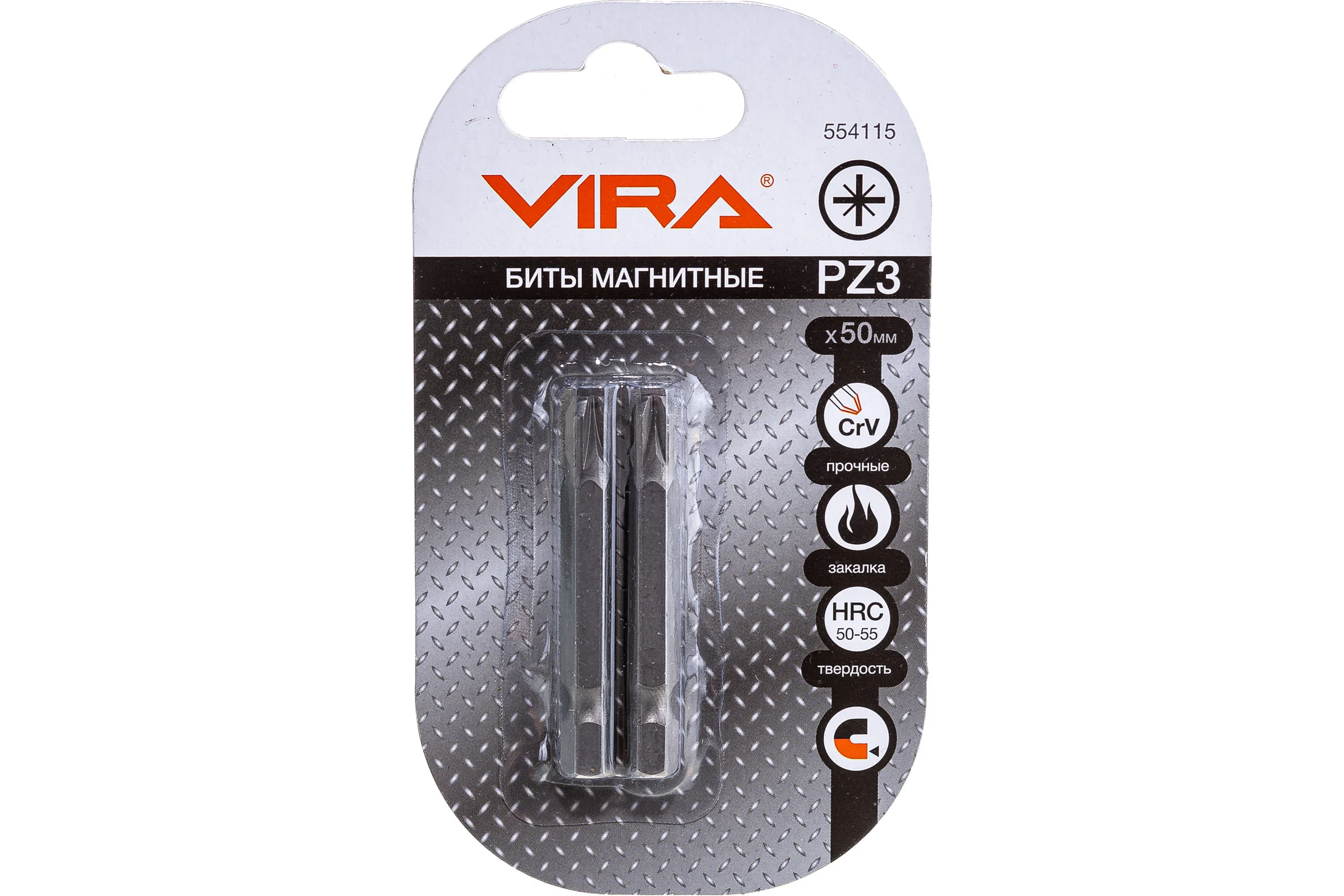 Биты (2 шт, PZ3, 50 мм) VIRA 554115