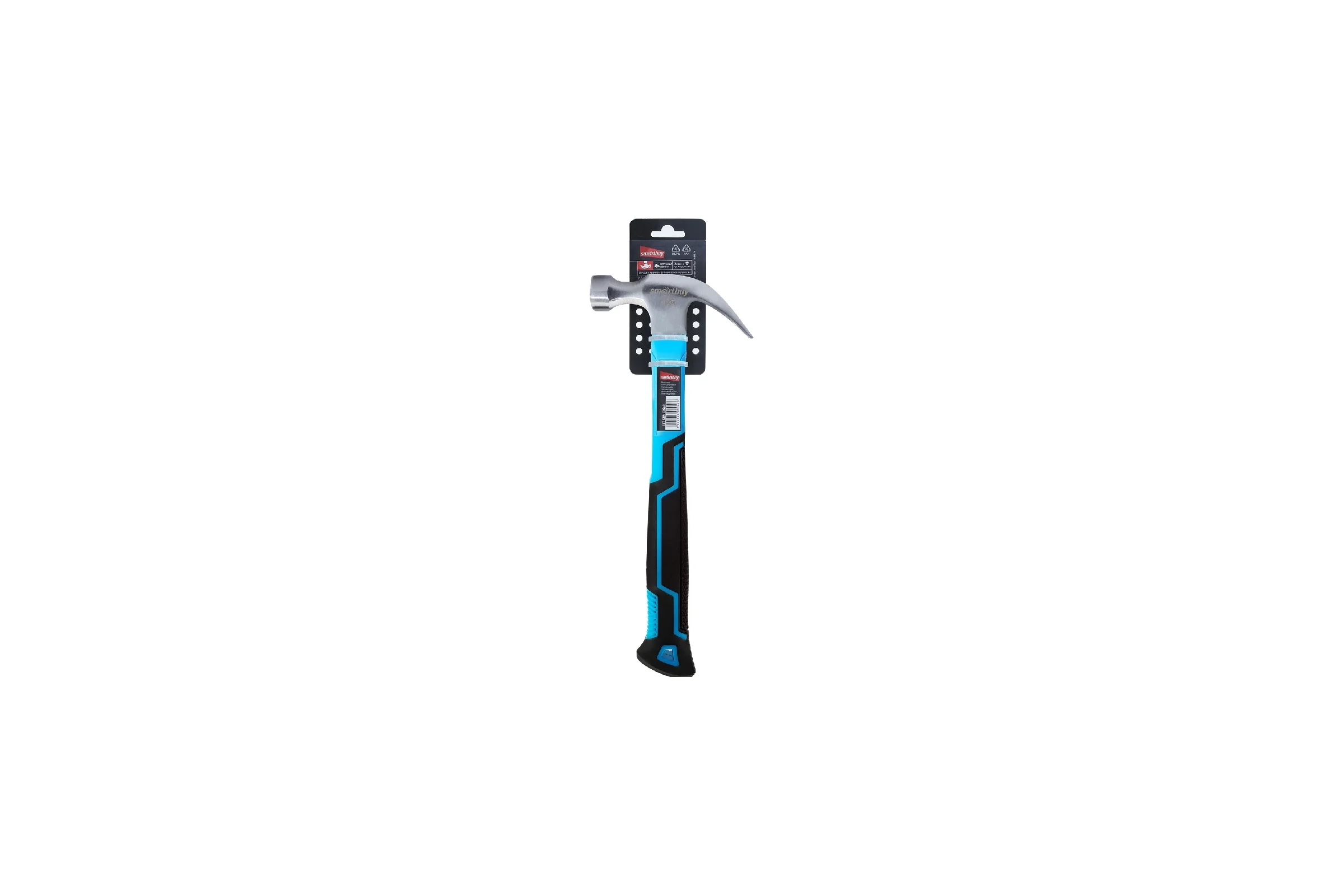 Столярный молоток с гвоздодером с плексигласовой рукояткой Smartbuy 450 г, tools SBT-GHN-500p2