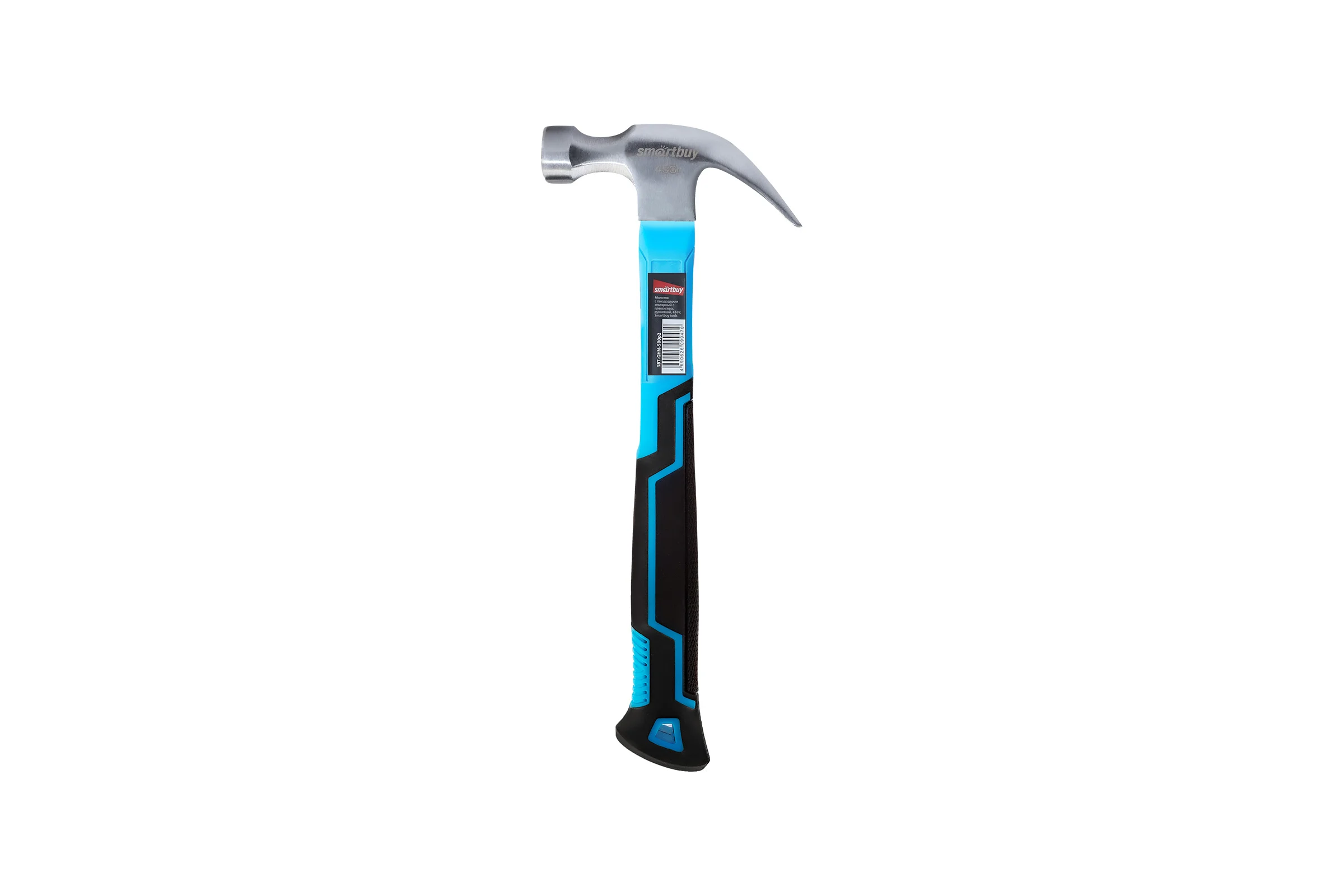 Столярный молоток с гвоздодером с плексигласовой рукояткой Smartbuy 450 г, tools SBT-GHN-500p2