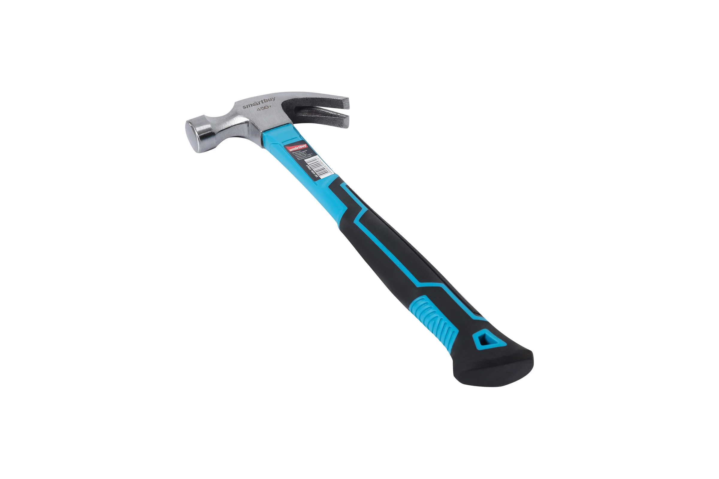 Столярный молоток с гвоздодером с плексигласовой рукояткой Smartbuy 450 г, tools SBT-GHN-500p2