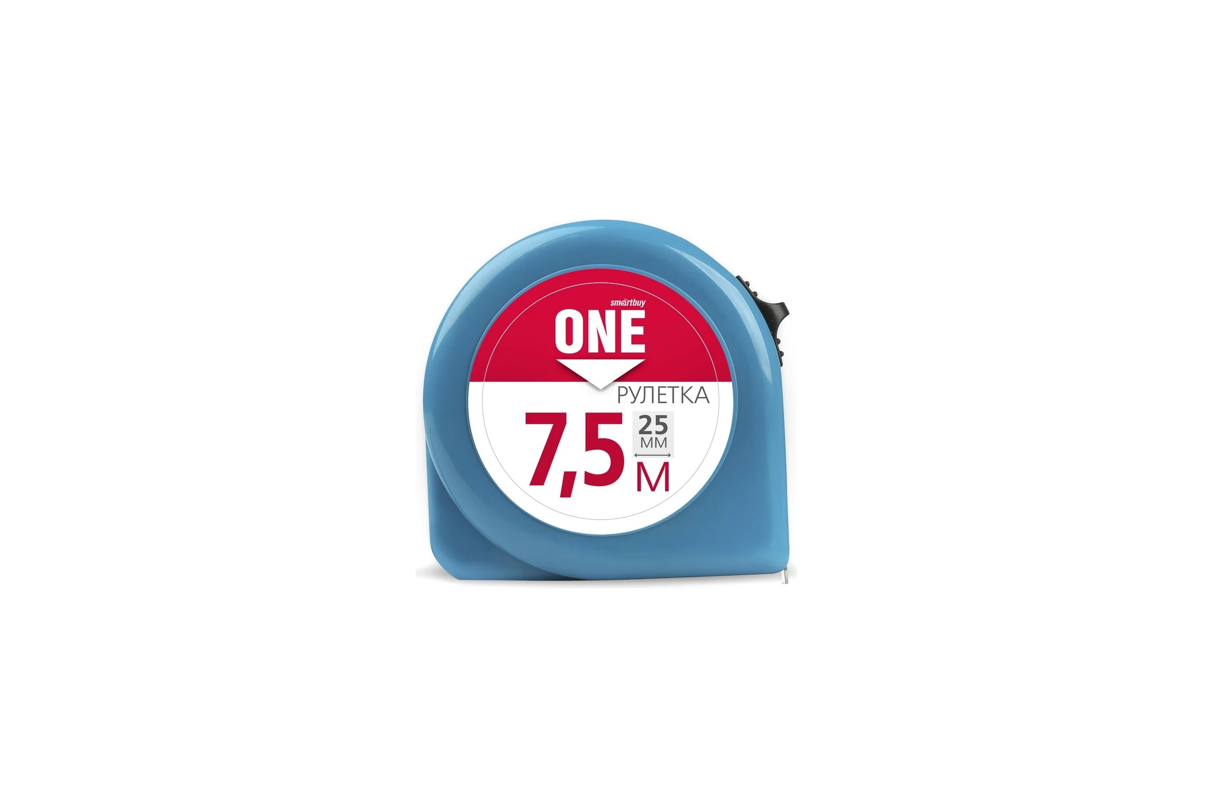 Измерительная рулетка Smartbuy 7.5 м х 25 мм, пластиковый корпус, фиксатор, усиленный зацеп, onetools/48 SBT-MTP-7525P1