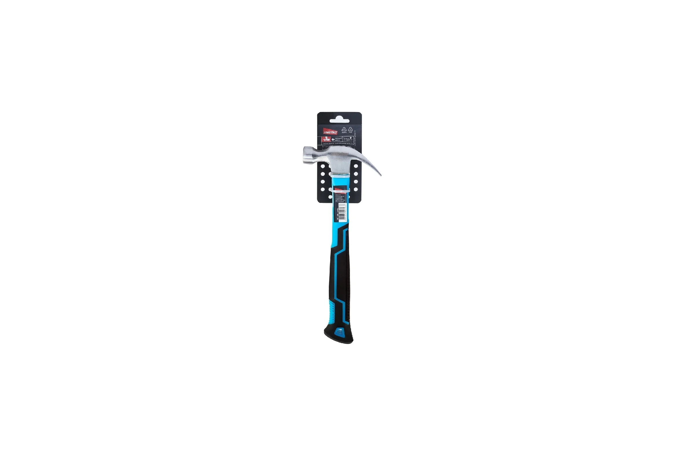 Столярный молоток с гвоздодером с плексигласовой рукояткой Smartbuy 225 г, tools SBT-GHN-200p2