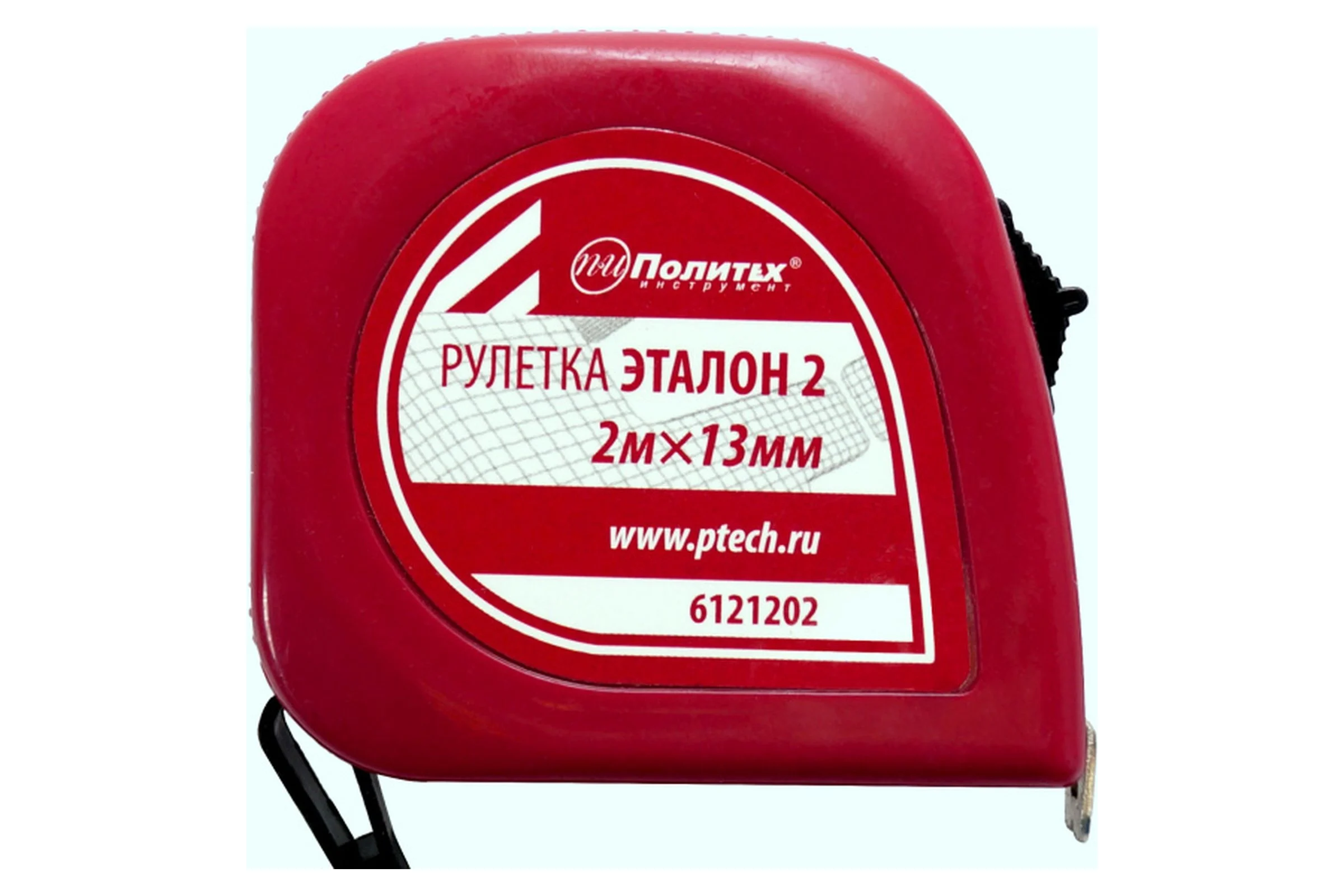 Рулетка Политех Эталон-2 2 м, 13 мм, пластиковый корпус 6121202