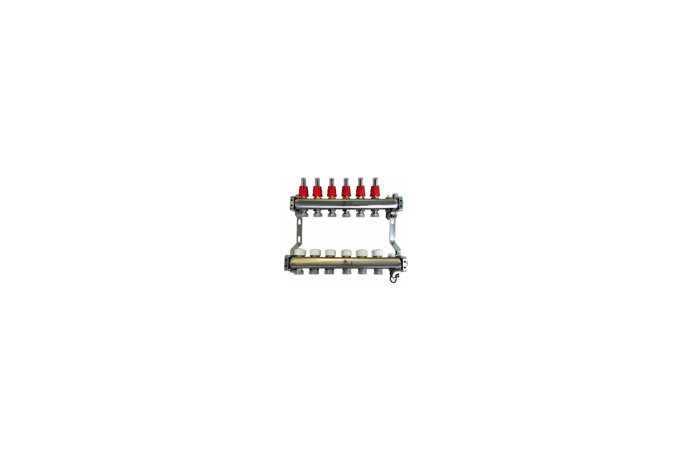 Коллекторный блок для теплого пола 1x3/4EU отв.-6 Gekon GK 72106