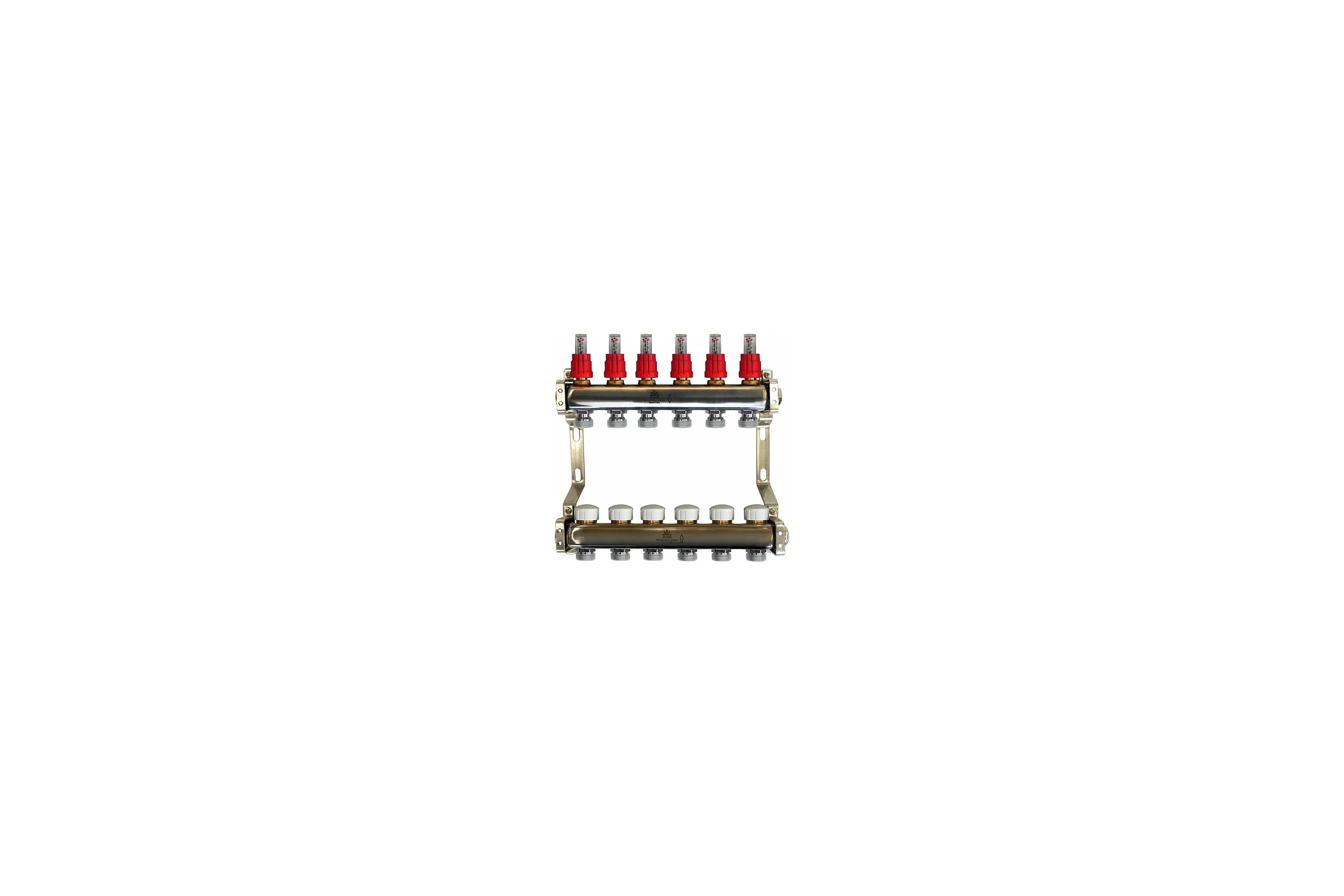 Коллекторный блок для теплого пола 1x3/4EU отв.-6 Gekon GK 74106