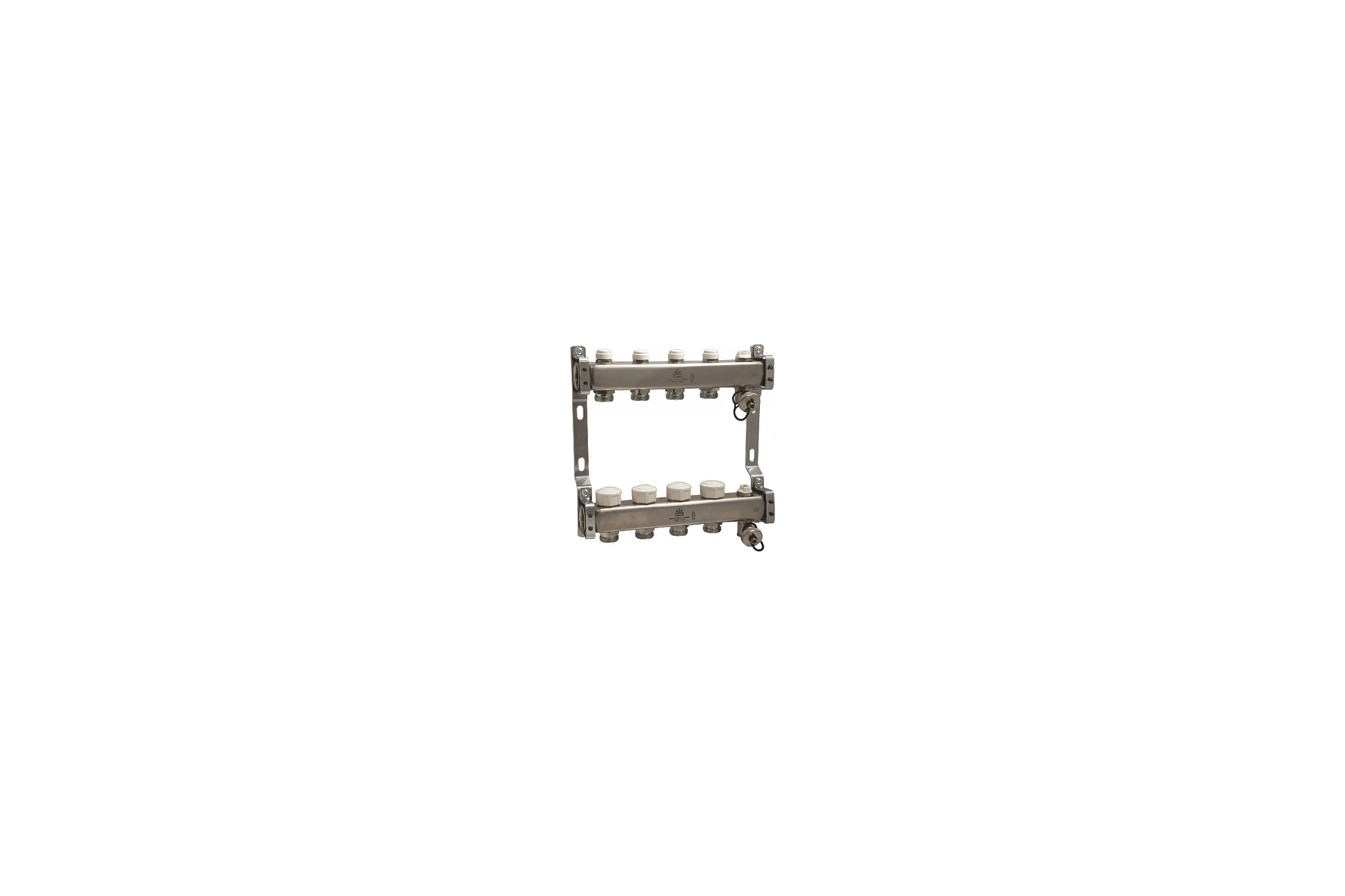Коллекторный блок для теплого пола и радиаторного отопления 1x3/4EU отв.-8 Gekon GK 73108