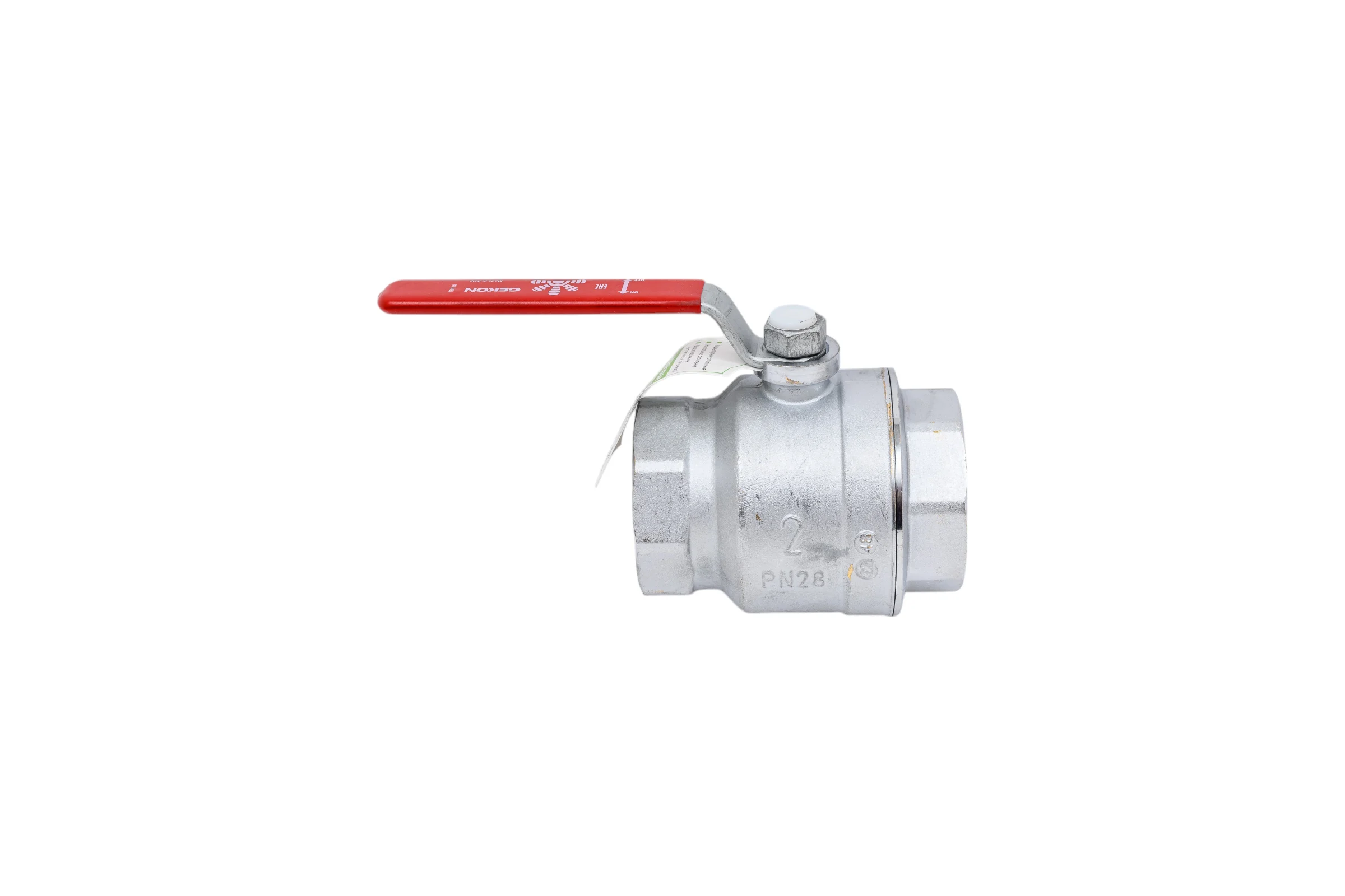 Шаровый кран Gekon хромированный с резьбой 2", ручка-рычаг GK 550 2