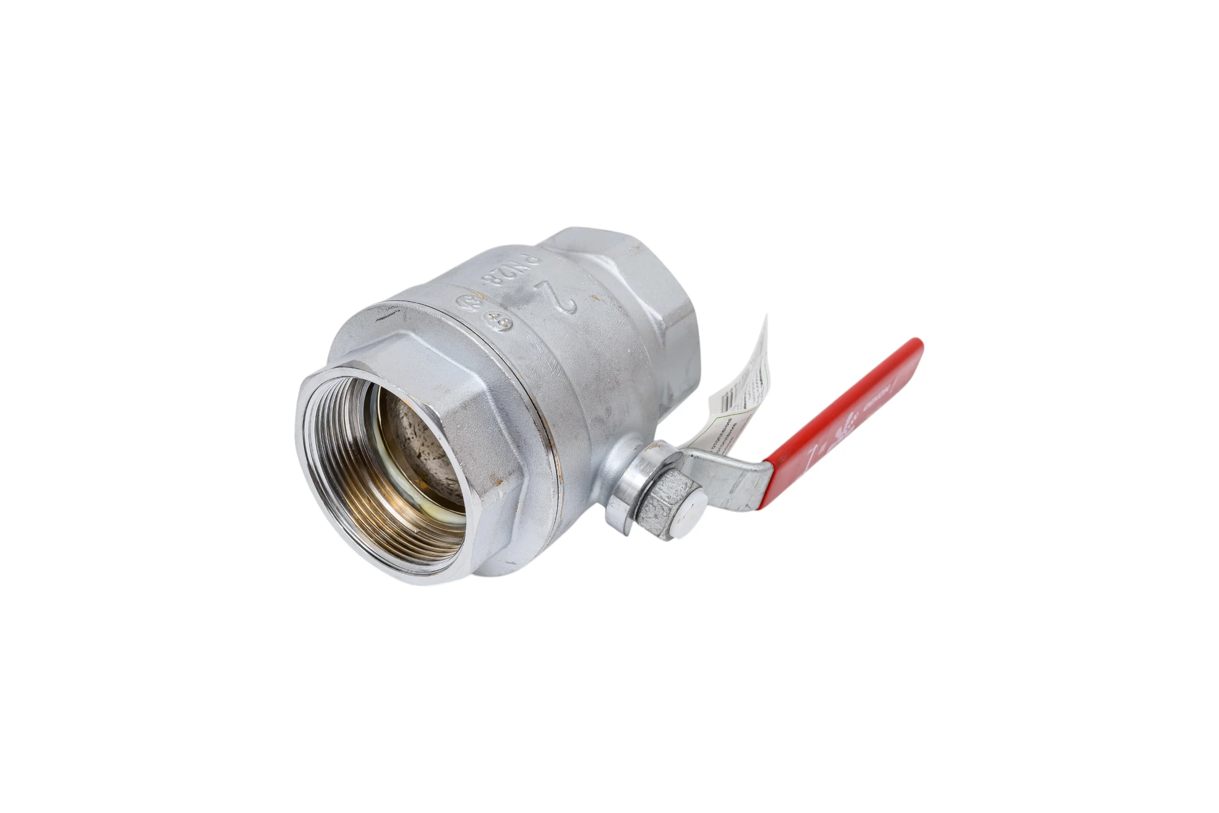 Шаровый кран Gekon хромированный с резьбой 2", ручка-рычаг GK 550 2